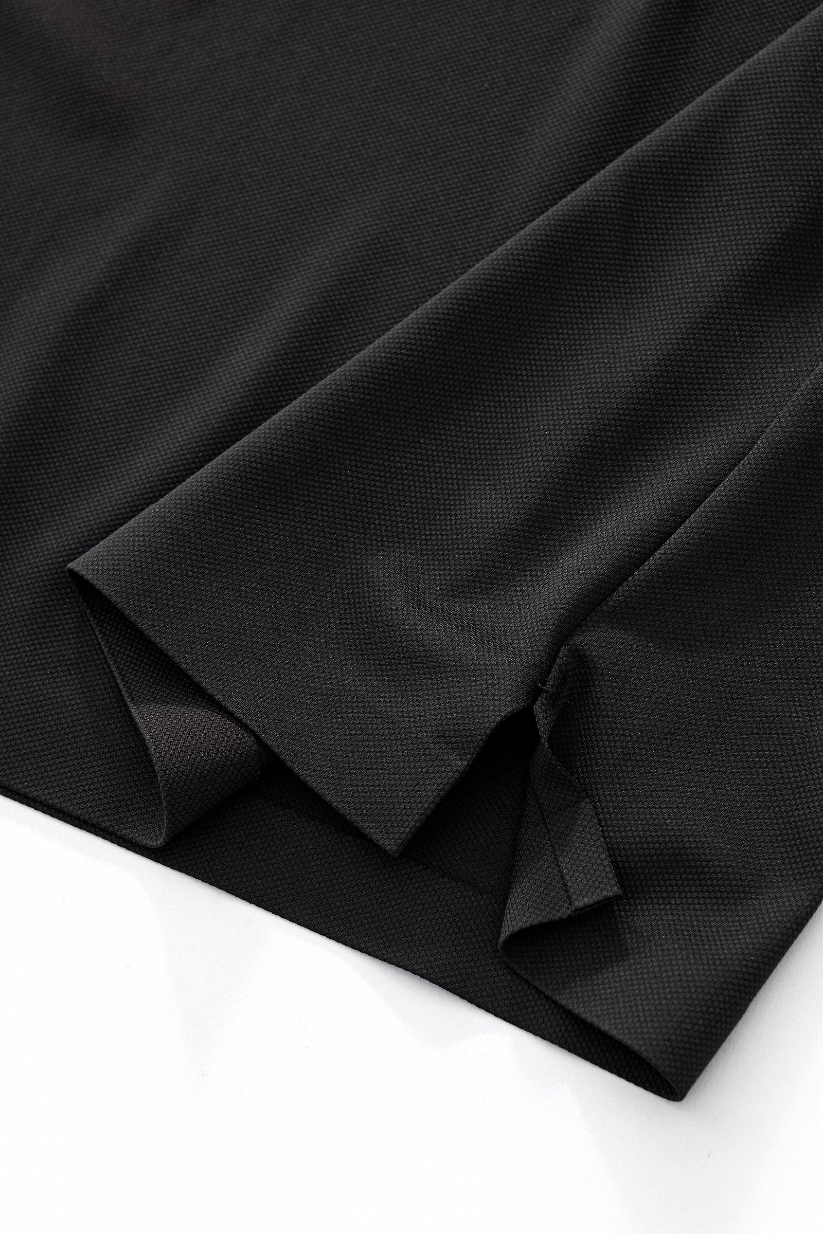 Textured Collar Performance Polo – El Baron BLACK - Image 9