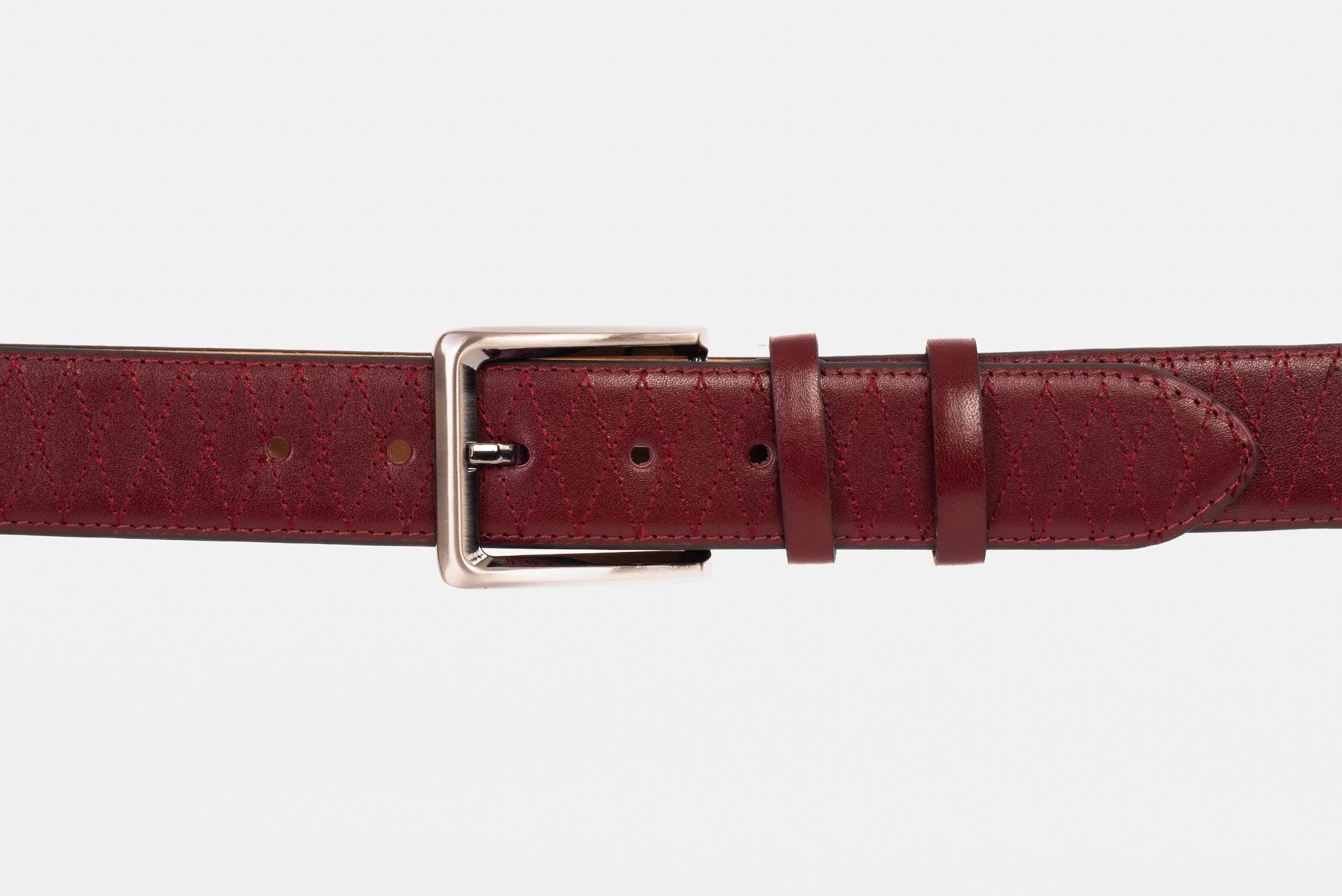 The Adler Burgundy Leather Belt - Image 2