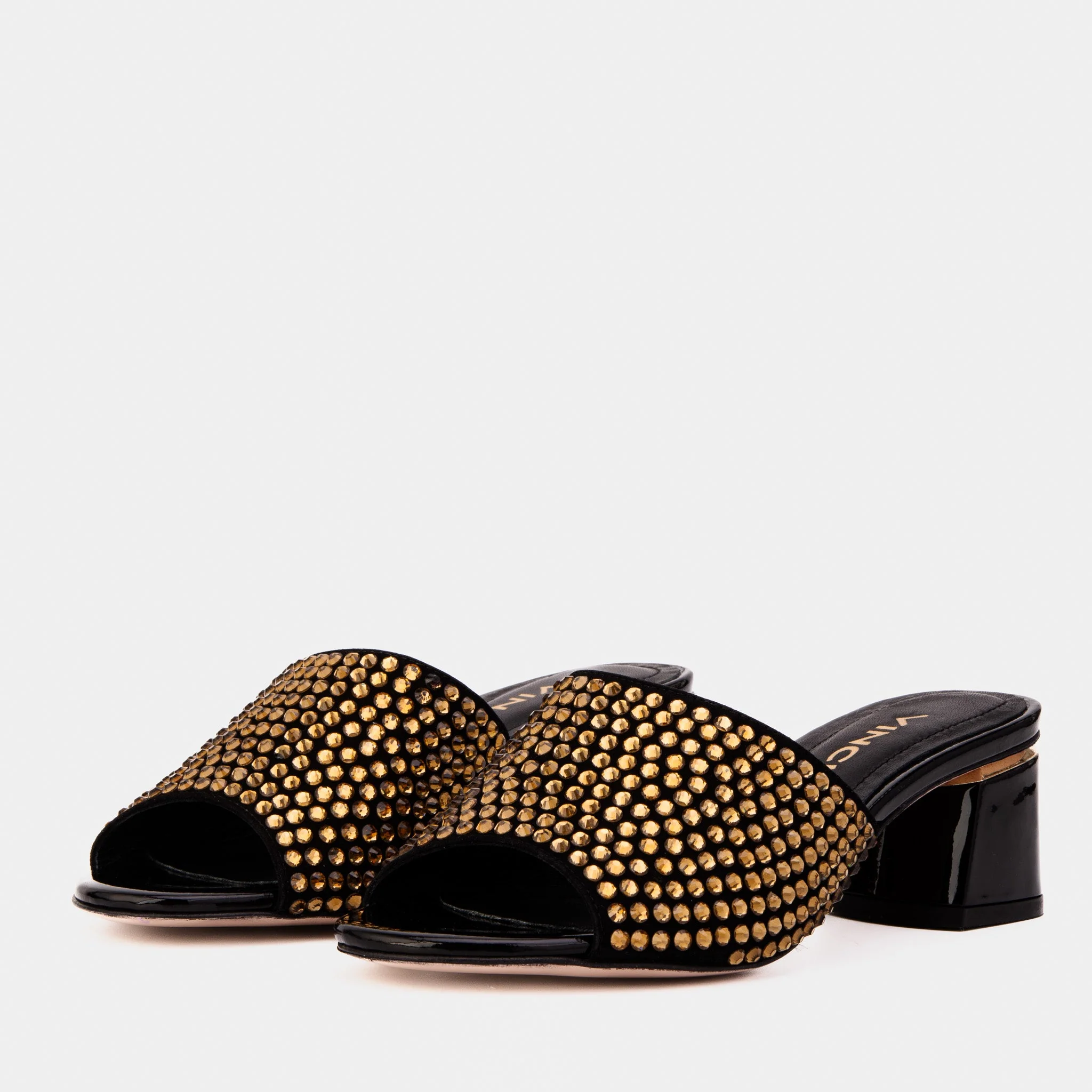 The Ailano Gold Glitter Leather Women Sandal - Image 2