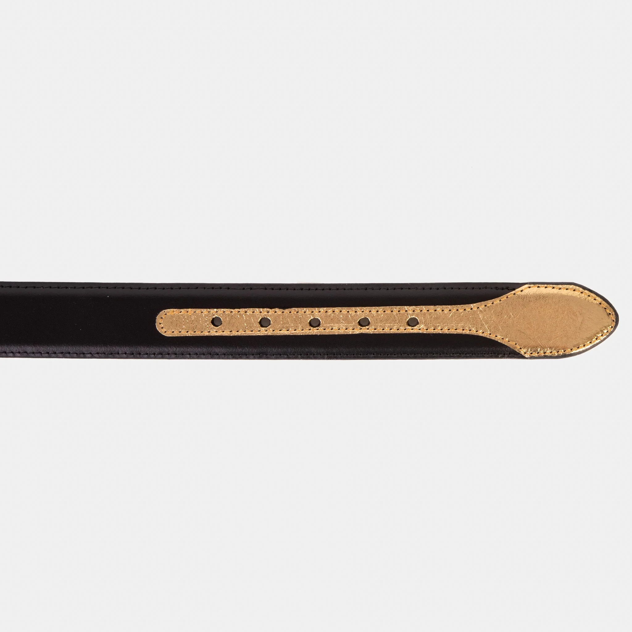 The Arda Black & Gold Leather Belt - Image 6