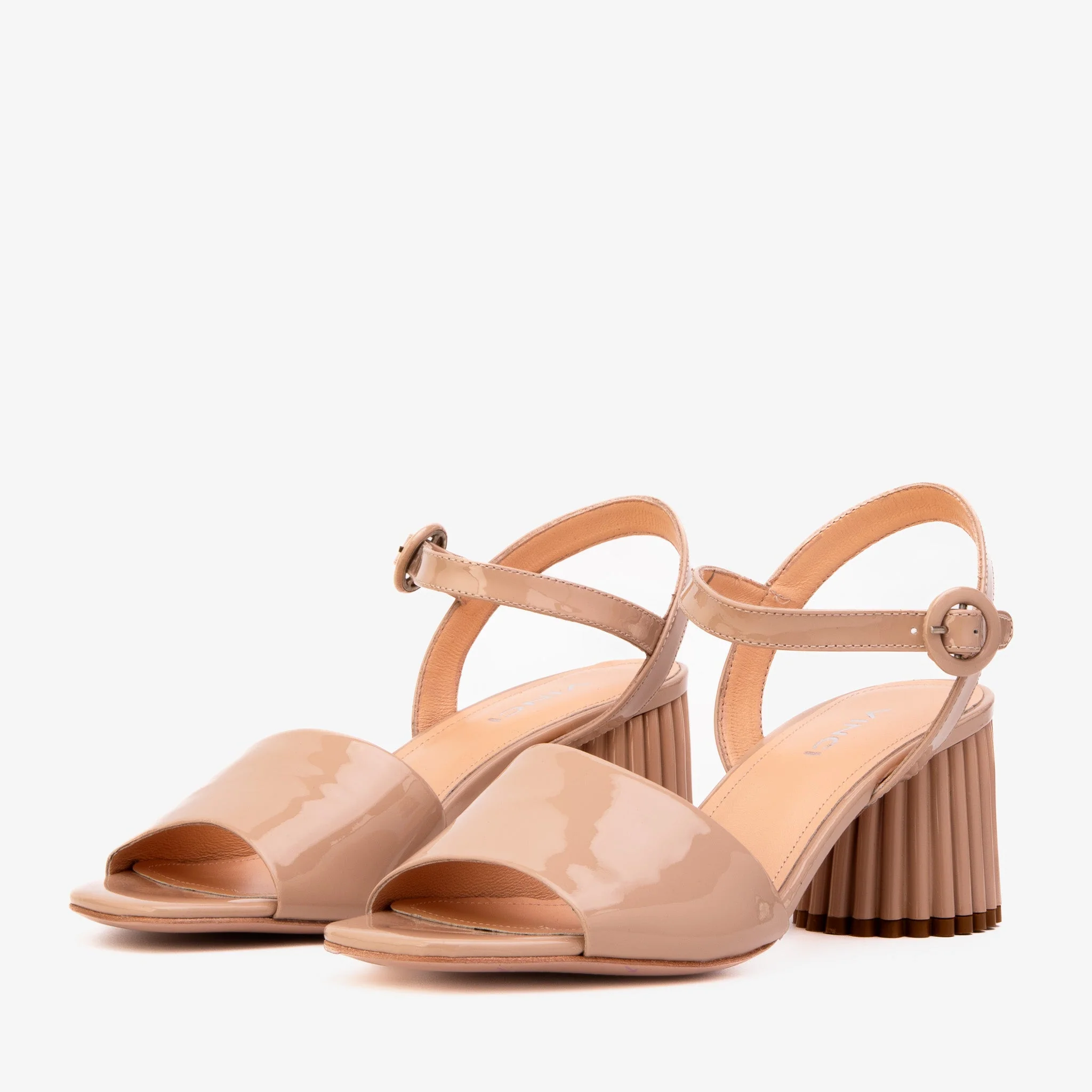 The Bamba Cream Patent Leather Women Sandal - Image 2