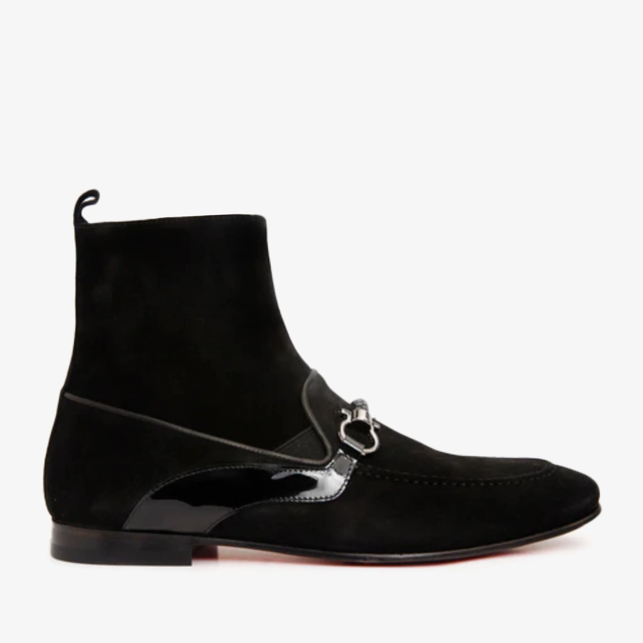 The Baron Black Suede Bit Zip-Up Dress Men Boot Final Sale! - Image 2