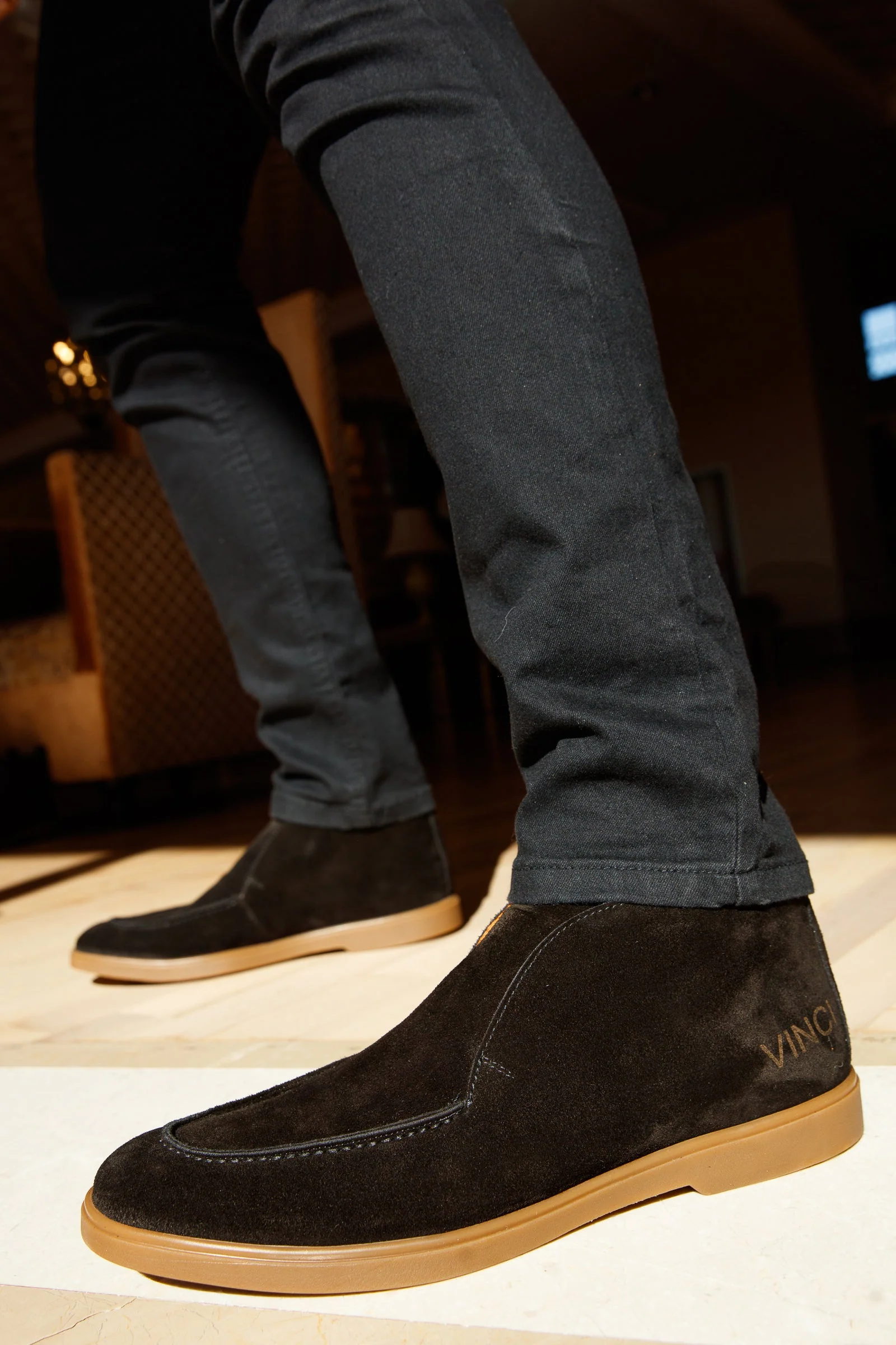 The Belek Black Open Walk Suede Leather Men Boot Final Sale! - Image 2