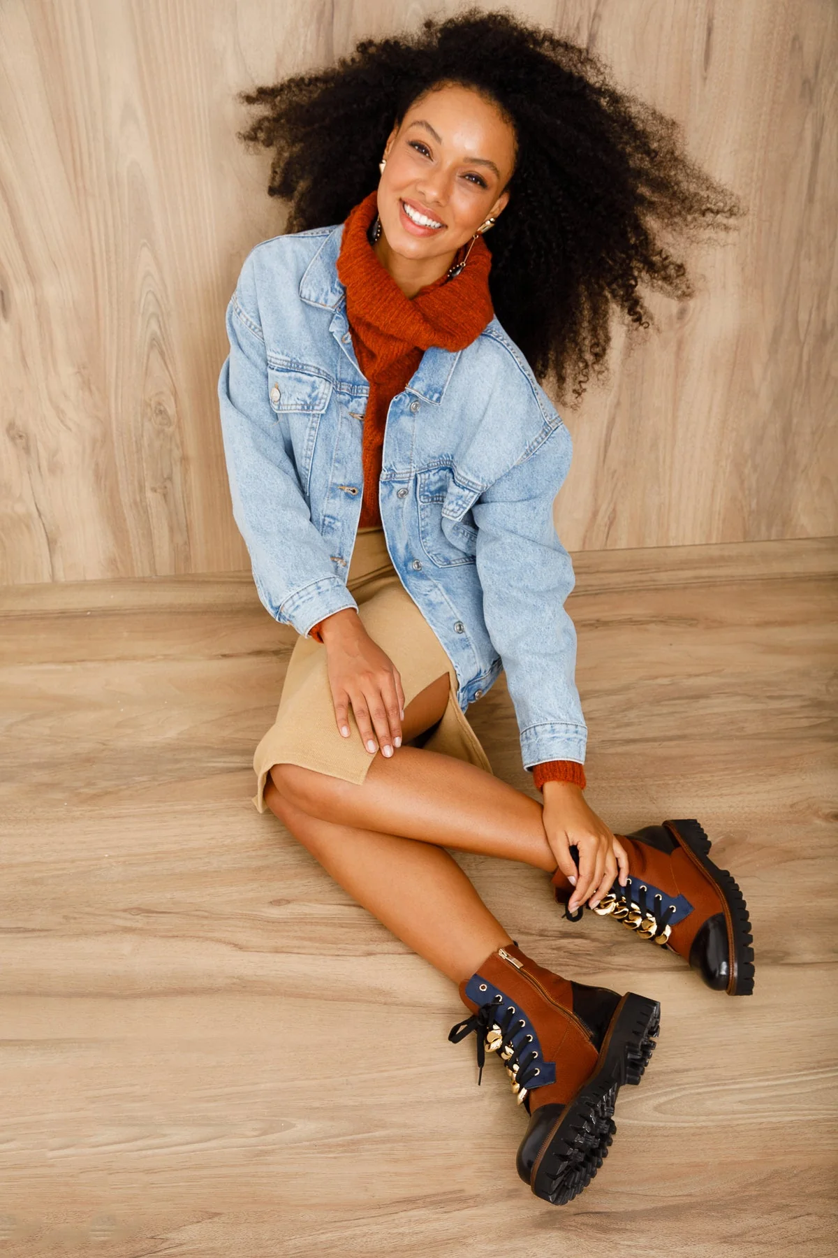 The Belgrad Brown  Leather Lace-Up Ankle Women Boot With a Side Zipper Final Sale! - Image 12