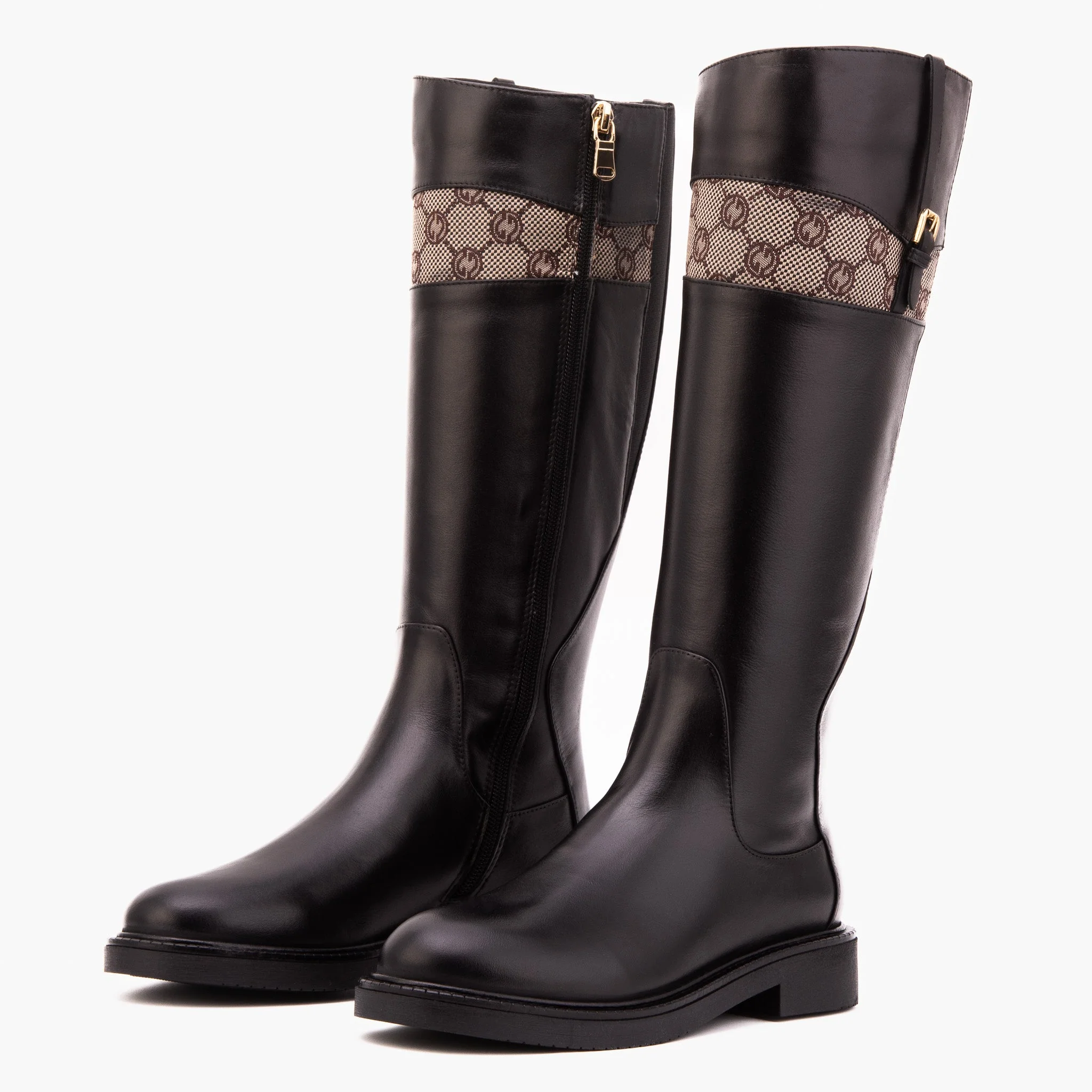 The Bellina Black Leather Women’s Knee-High Women Boot - Image 2