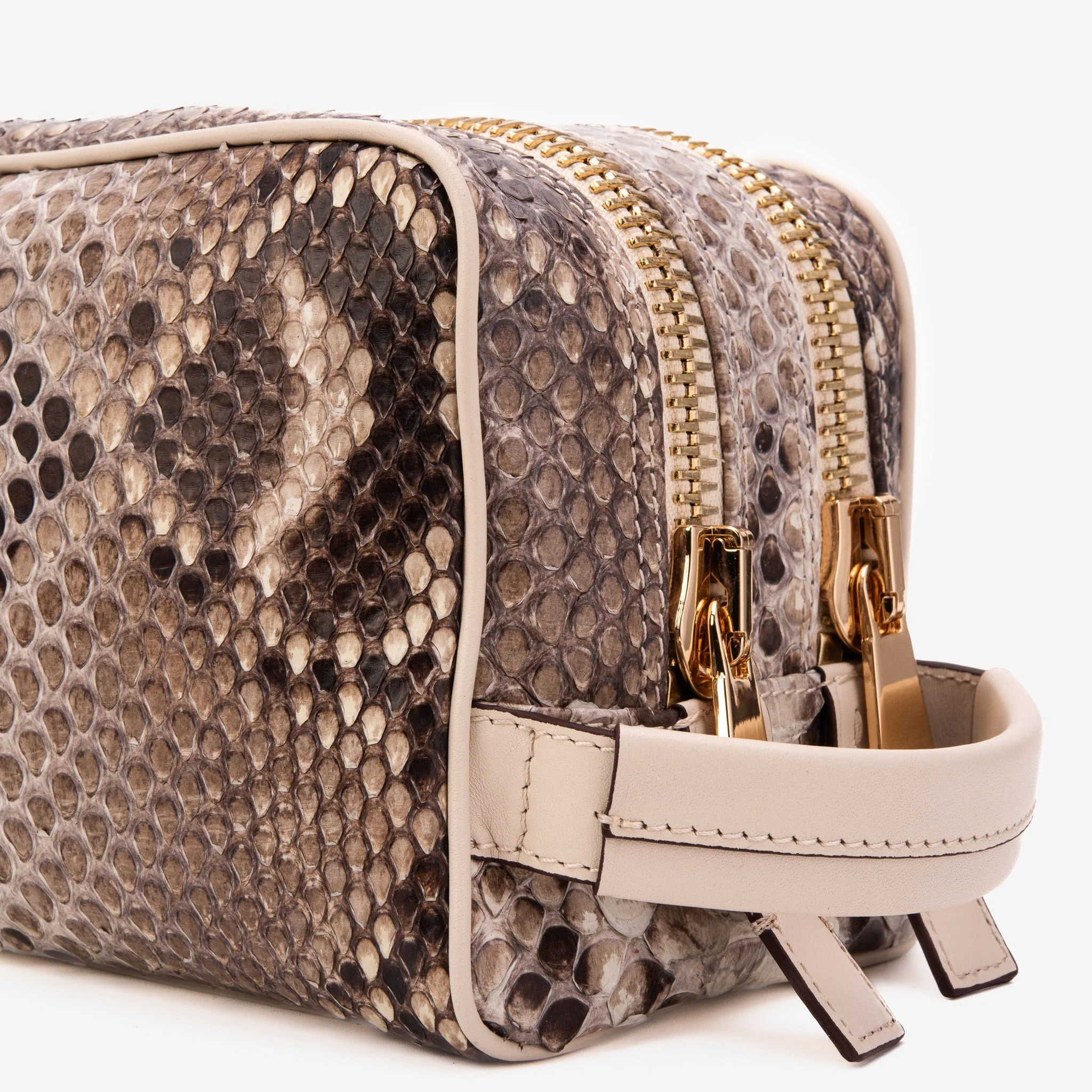 The Belluno Naturel Python Leather Men’s Essentials Bag - Image 3
