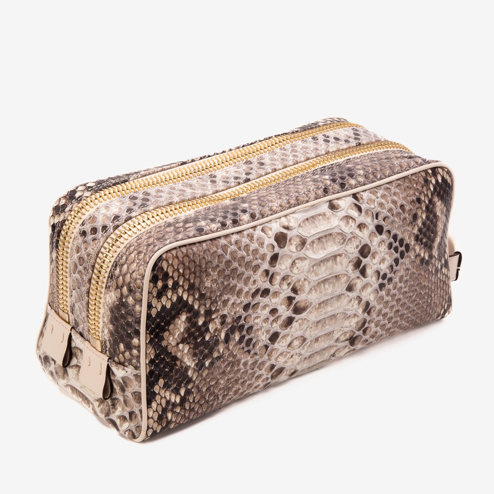 The Belluno Naturel Python Leather Men’s Essentials Bag - Image 6