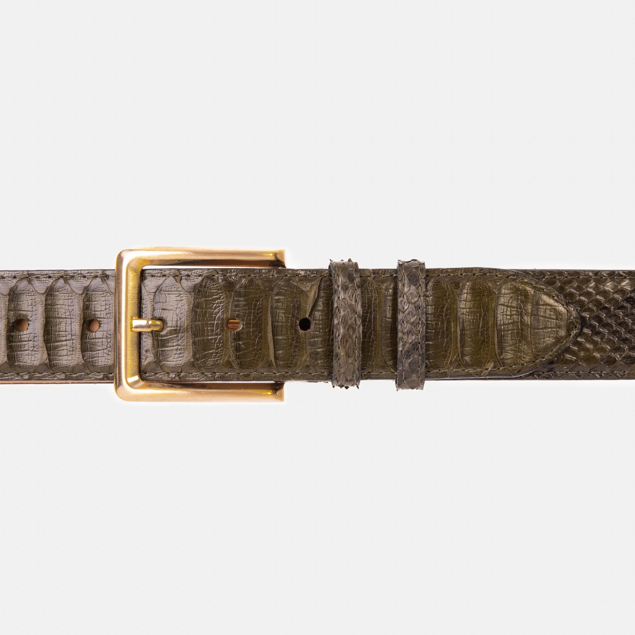 The Bethesda Green Pythn Snk Leather Belt - Image 2