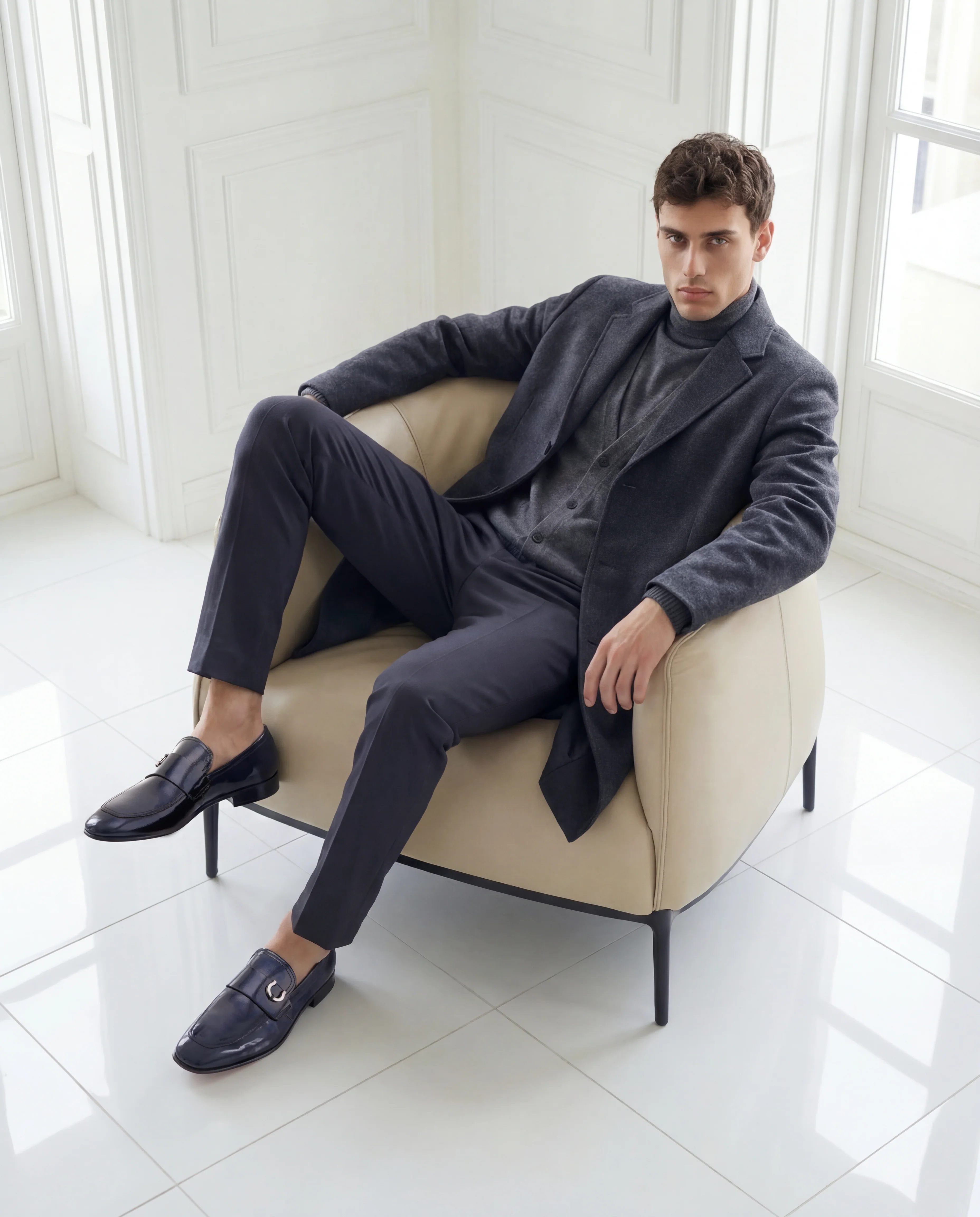 The Blackwell Navy Patent Bit Loafer Men Shoe - Image 11