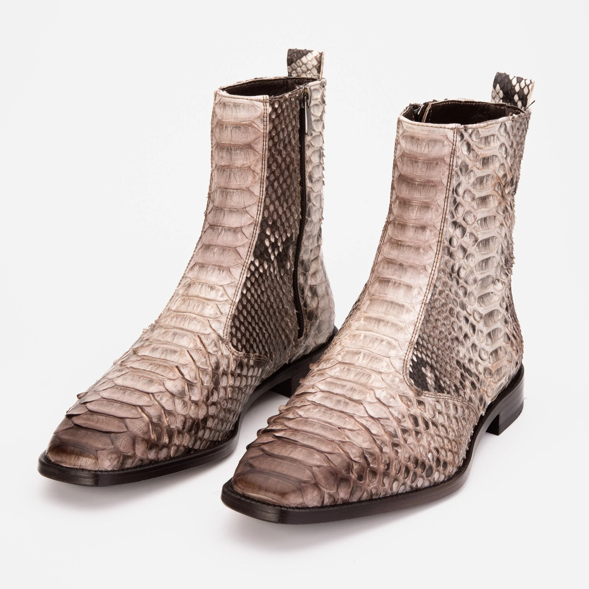 The Boss Natural Pythn Snk Zip-Up Leather Men Boot Limited Edition - Image 5