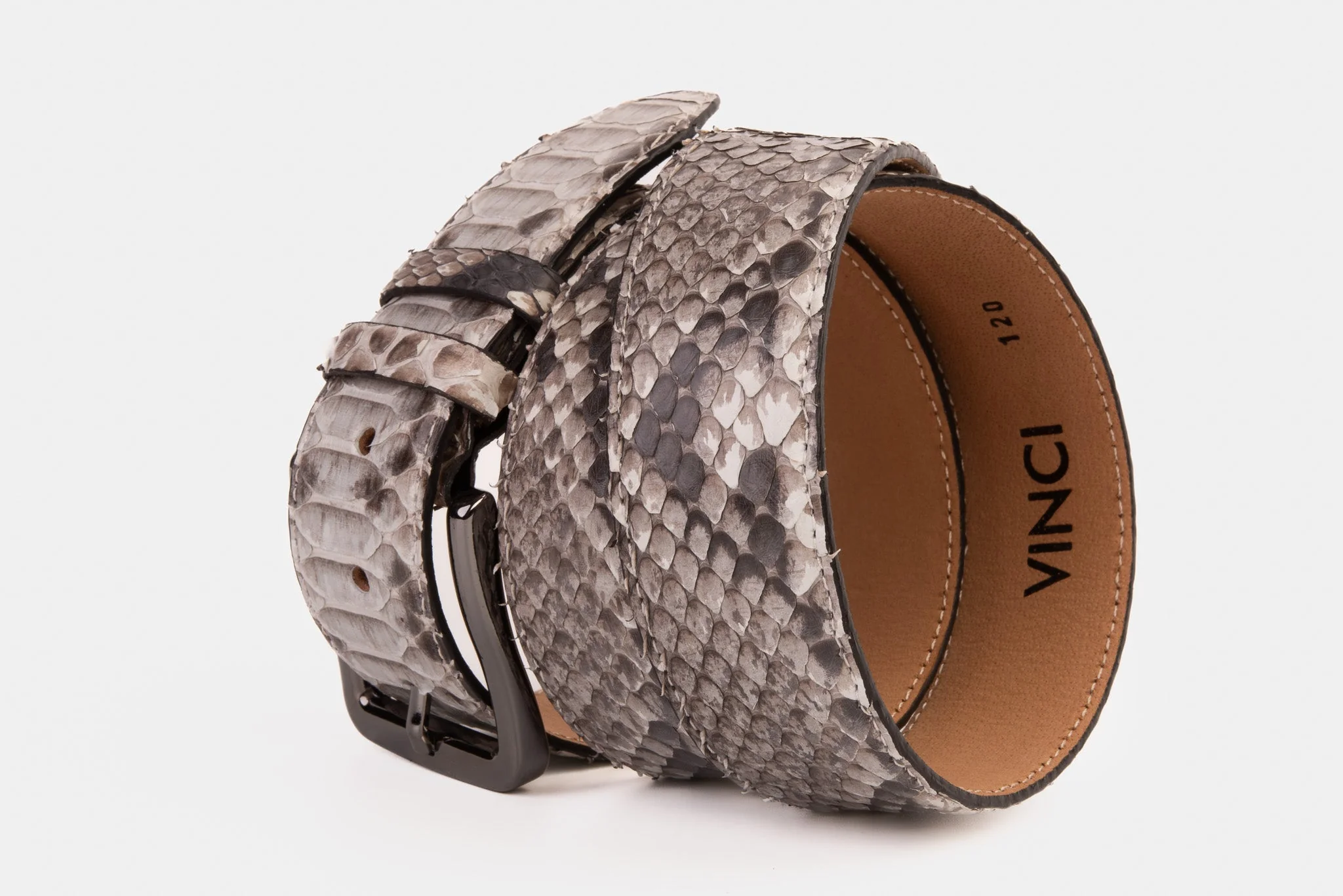 The Boss Natural python Sneak  Leather Leather Belt - Image 5