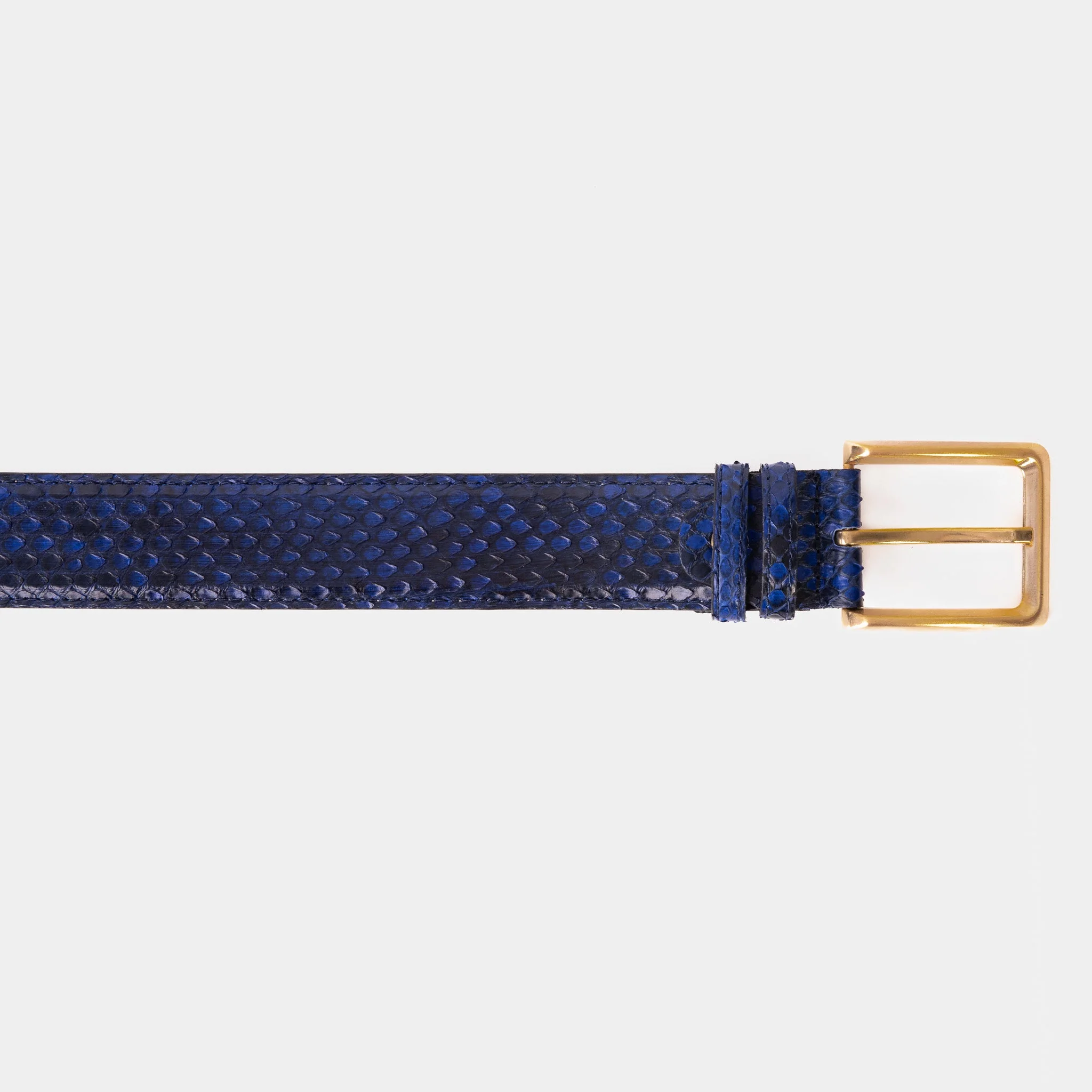 The Boss Navy Blue Pythn Snk Leather Belt - Image 5