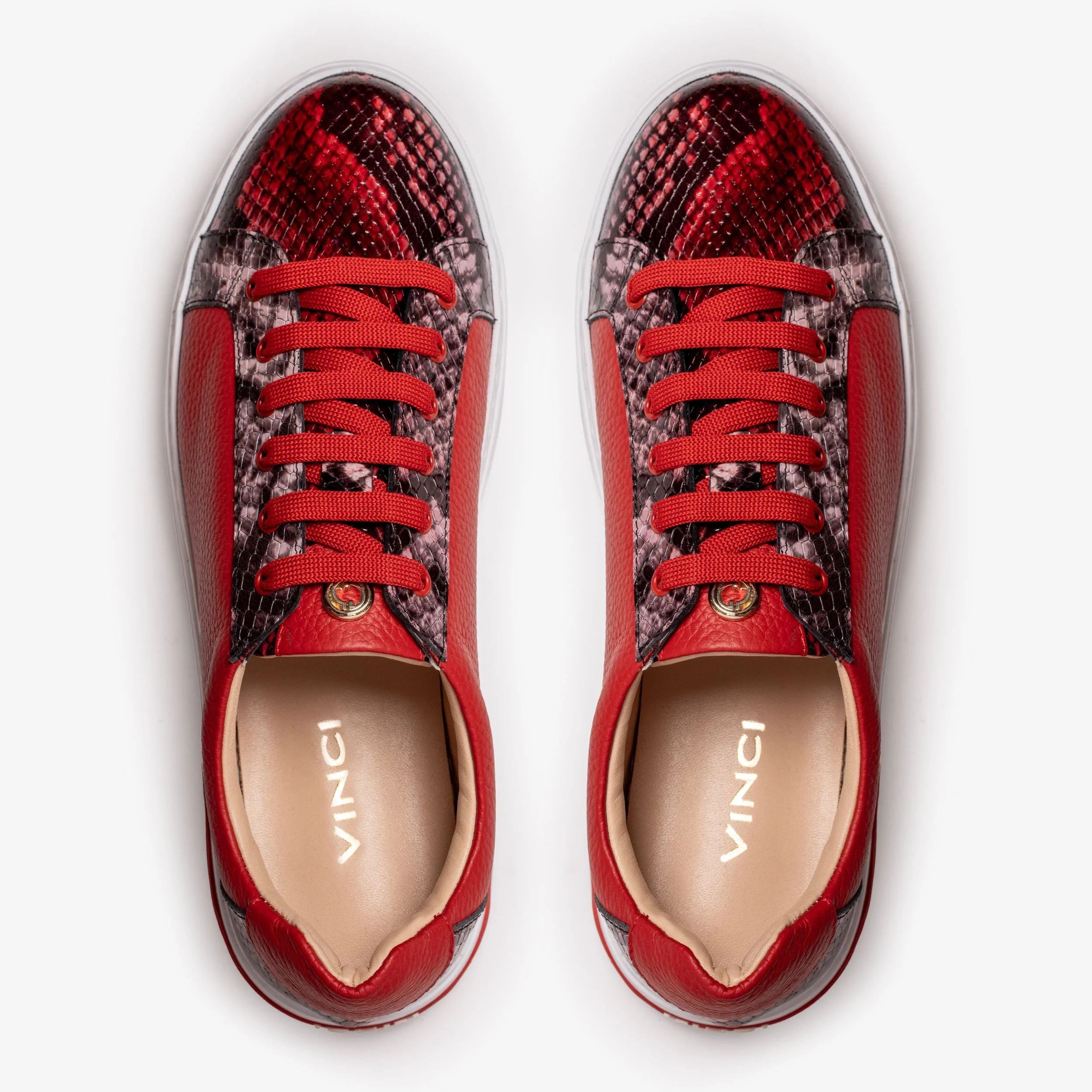 The Burano Red Leather Women Sneaker - Image 5