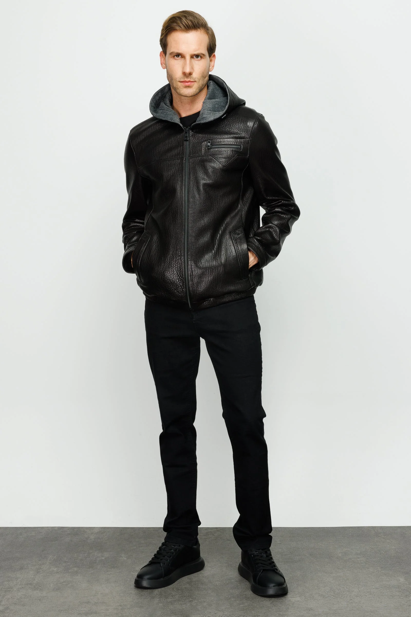 The Byron Ribi Black Leather Men Jacket - Image 7