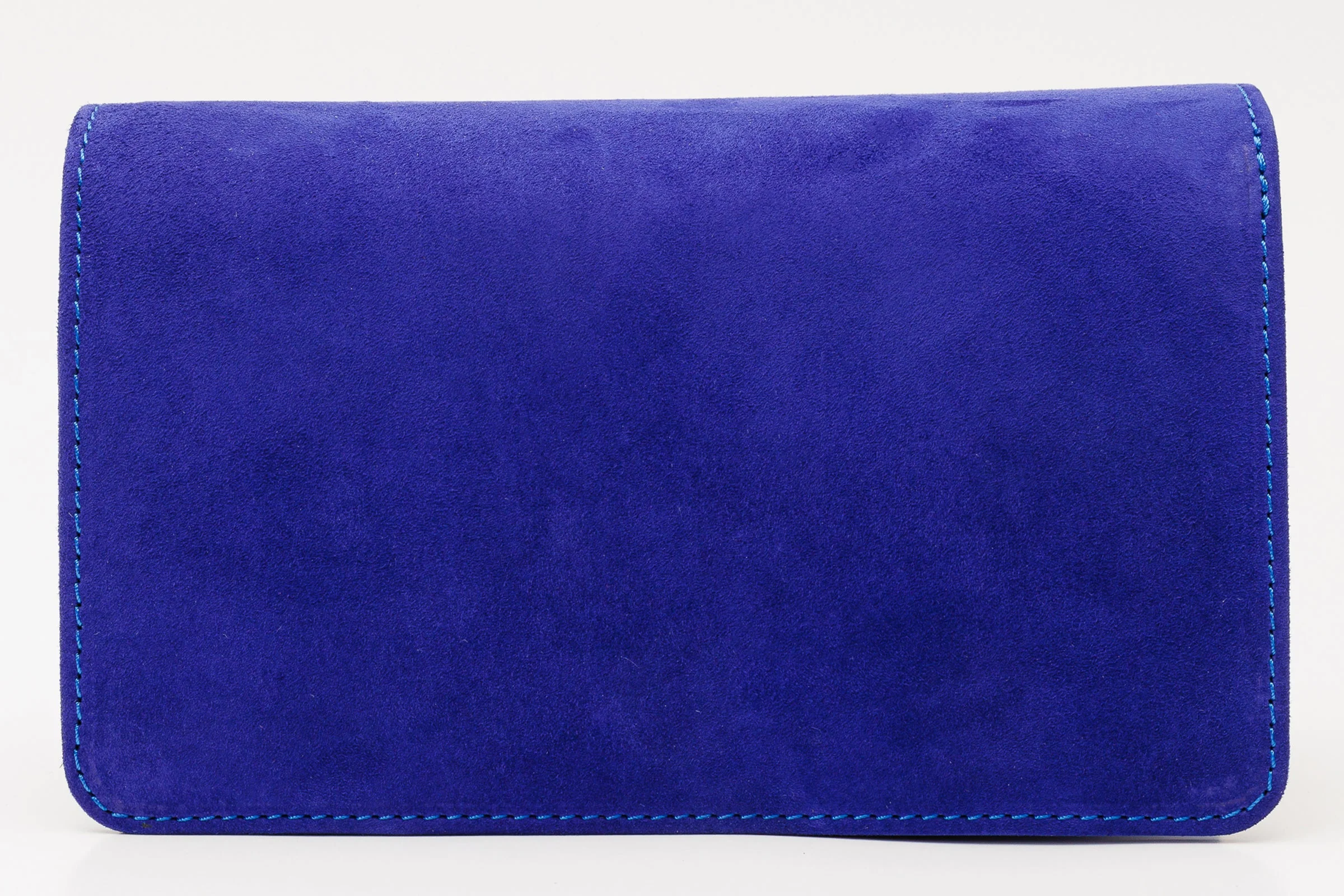 The California Sax Blue Suede Leather Handbag - Image 4