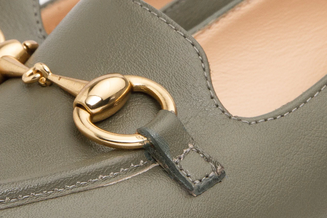 The Delhi Green Leather Block Heel Pump Women Shoe - Image 4