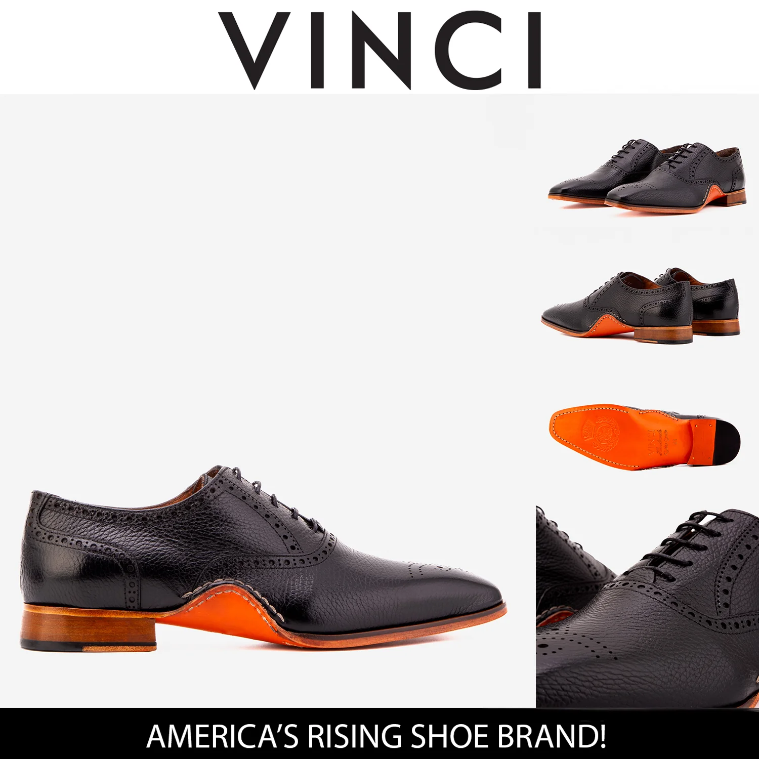 The Draco Handmade Black Semi Brogue Oxford Men Shoe - Image 16