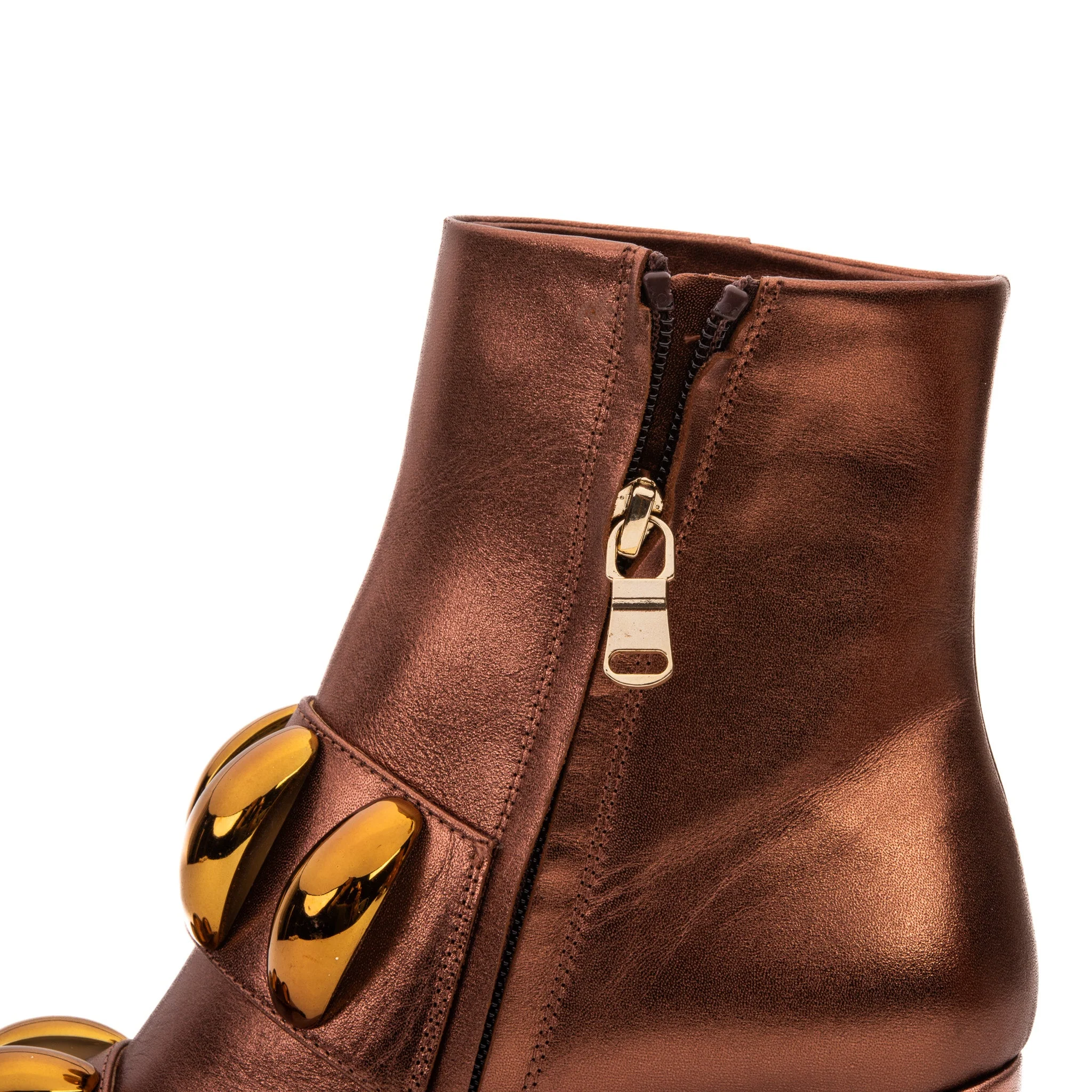The Eclipse Rose Gold Leather Women Boot - Image 8