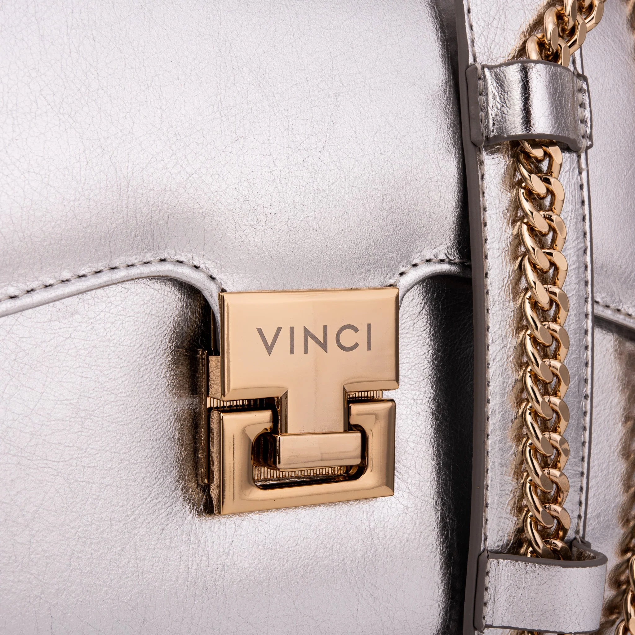The Ege Silver Leather Handbag - Image 6