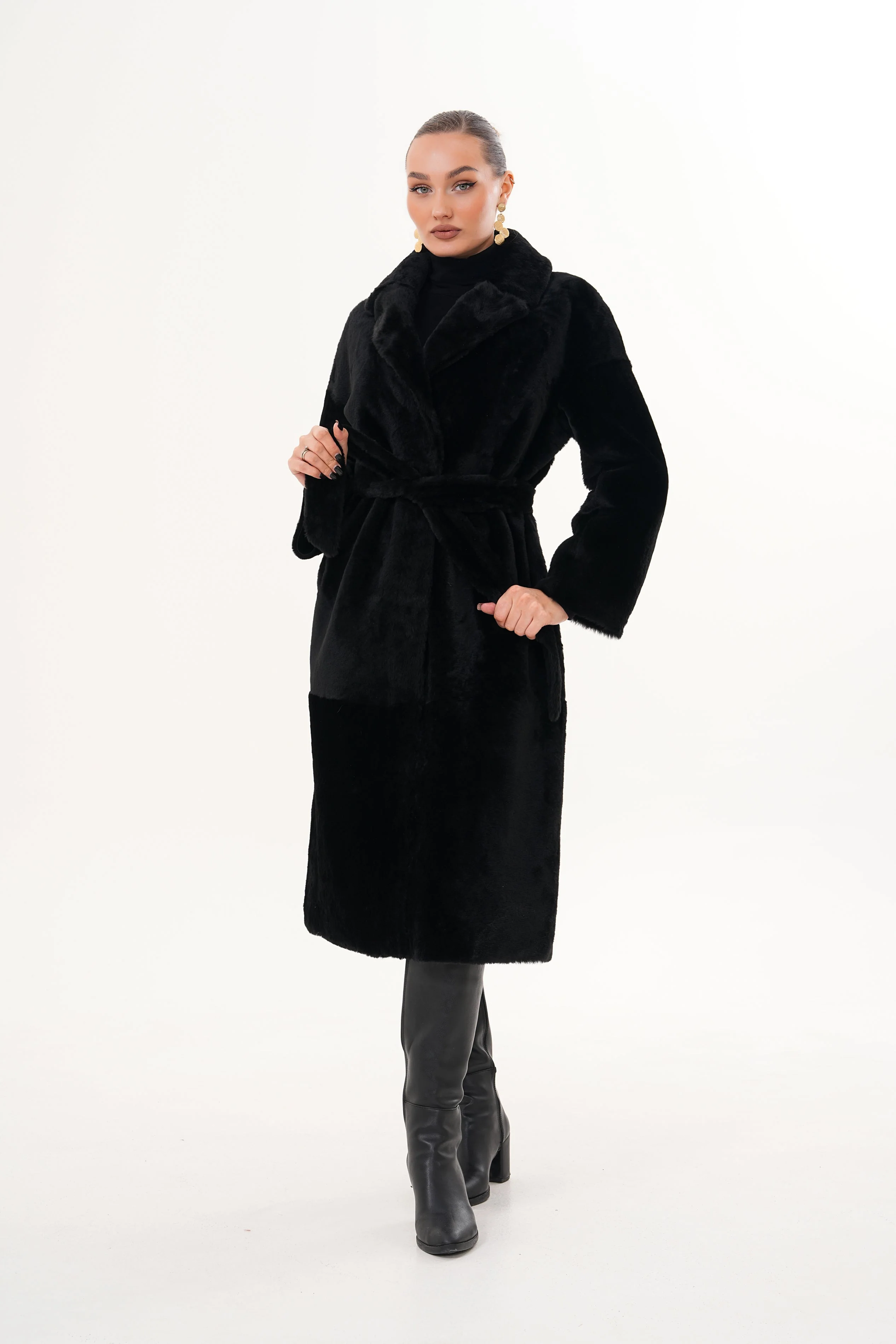 The Emilia Reversible Shearling Leather Women Jacket - Image 16