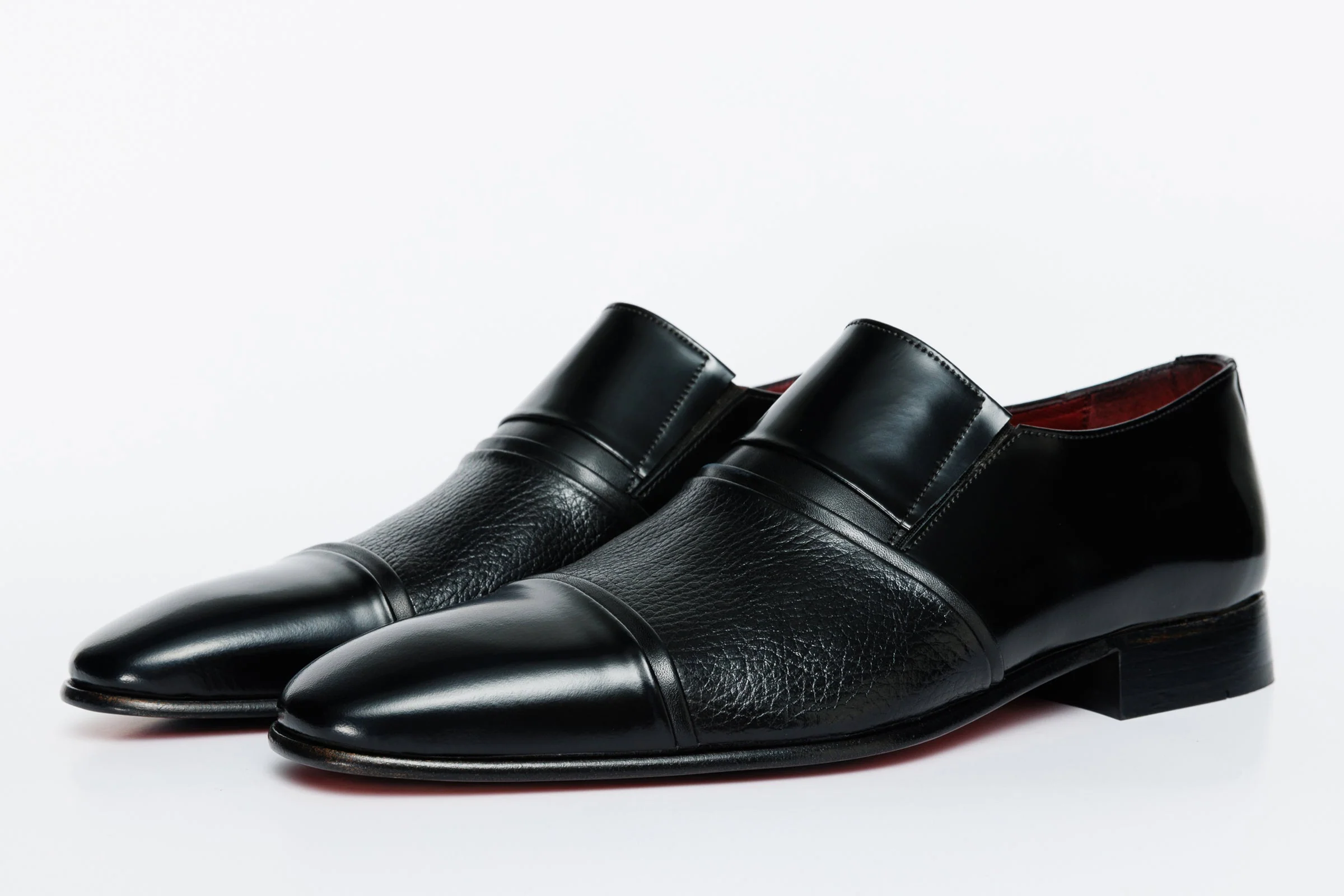The Everest Black Leather Cap Toe Dress Loafer Men Shoe - Image 2