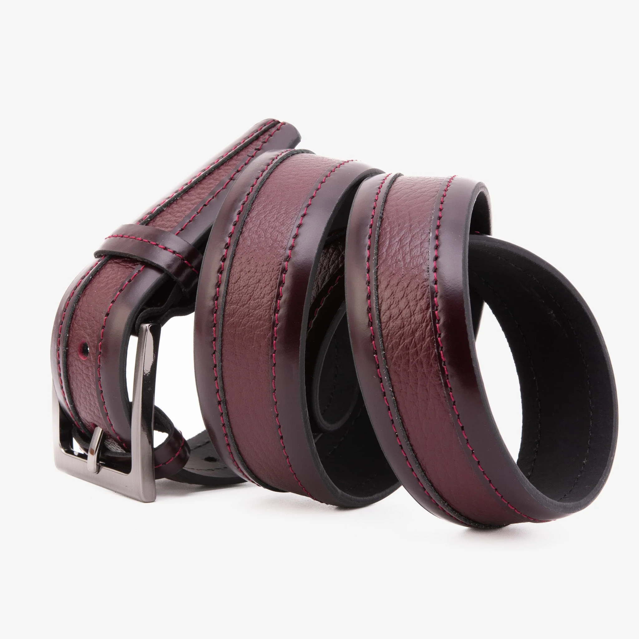 The Everest & Rockwell BurgundyLeather Belt - Image 5