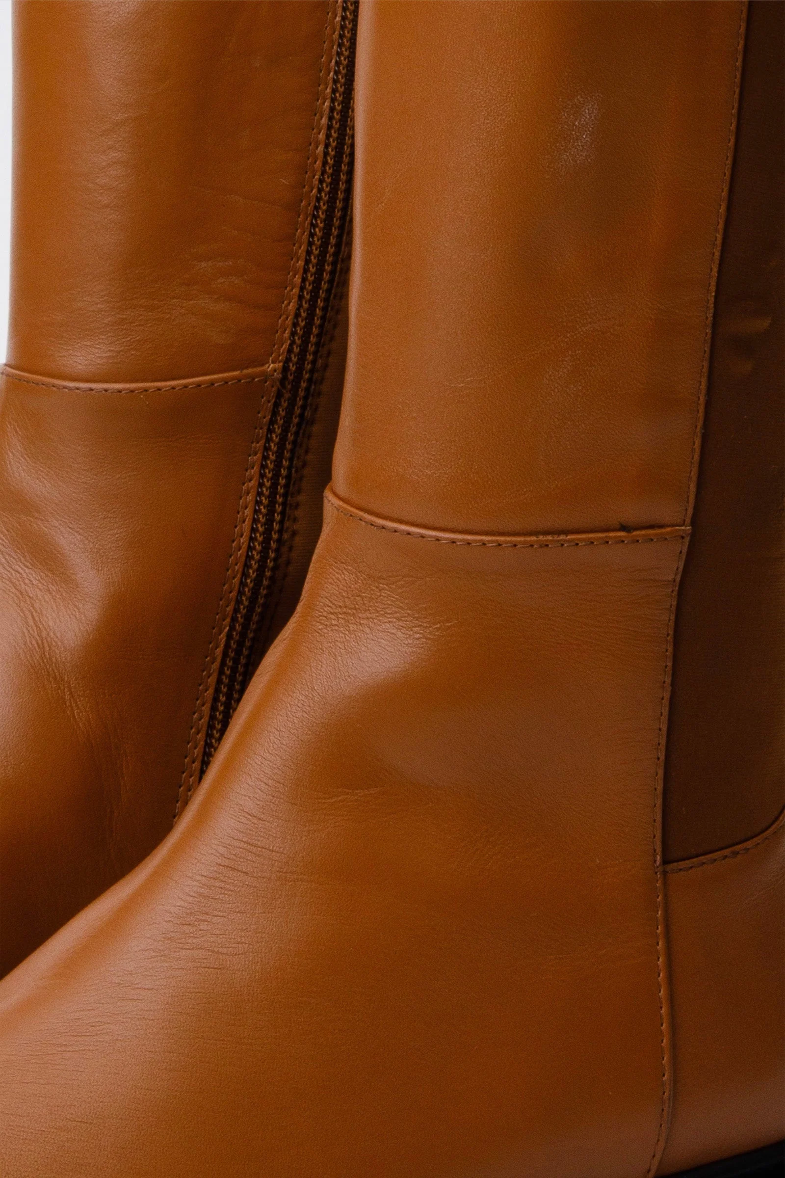 The  Harmony Belle Tan Leather Knee High Women Boot - Image 4