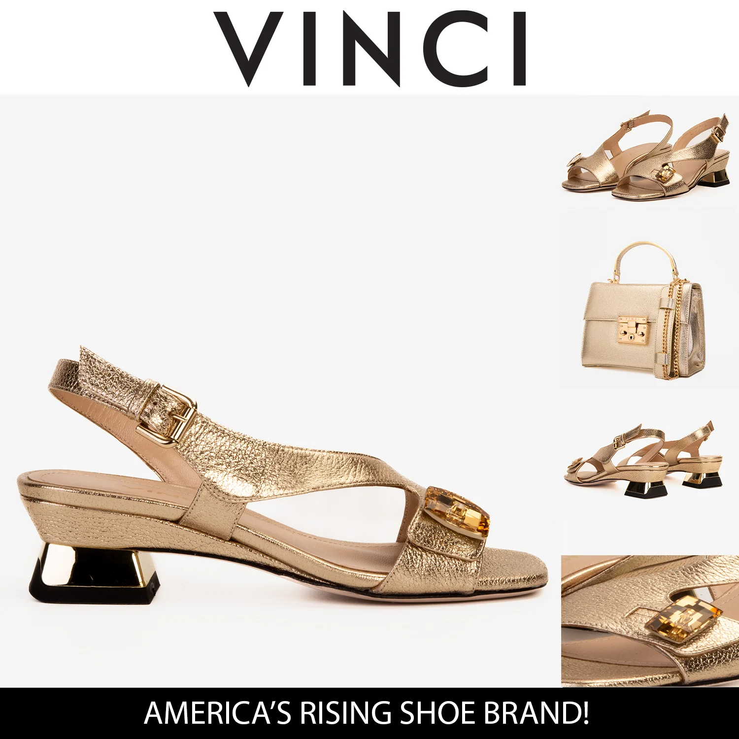 The Iconic Gold Leather Women Sandal - Image 7