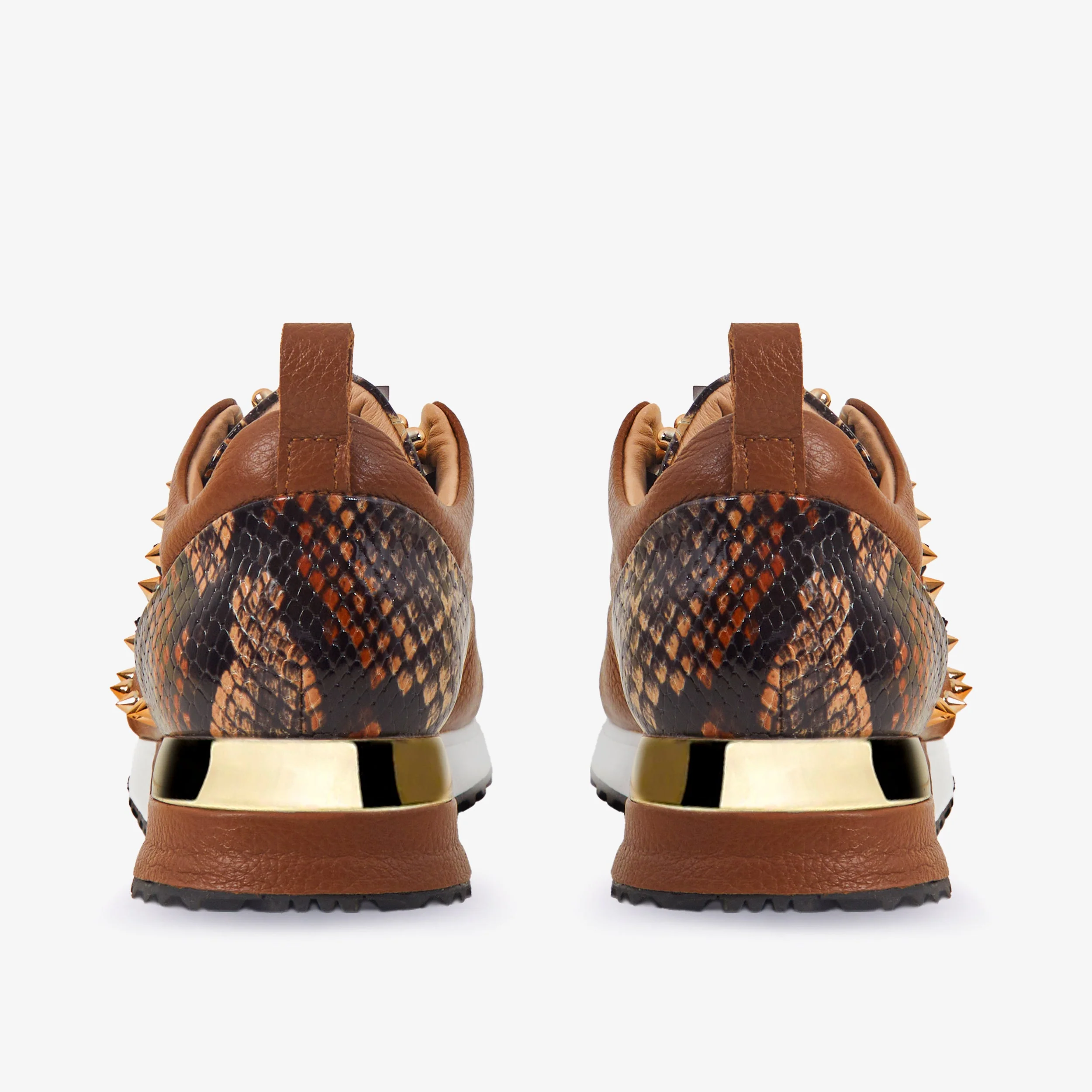 The Infanta Tan  Spike Leather Women Sneaker Limited Edition - Image 3