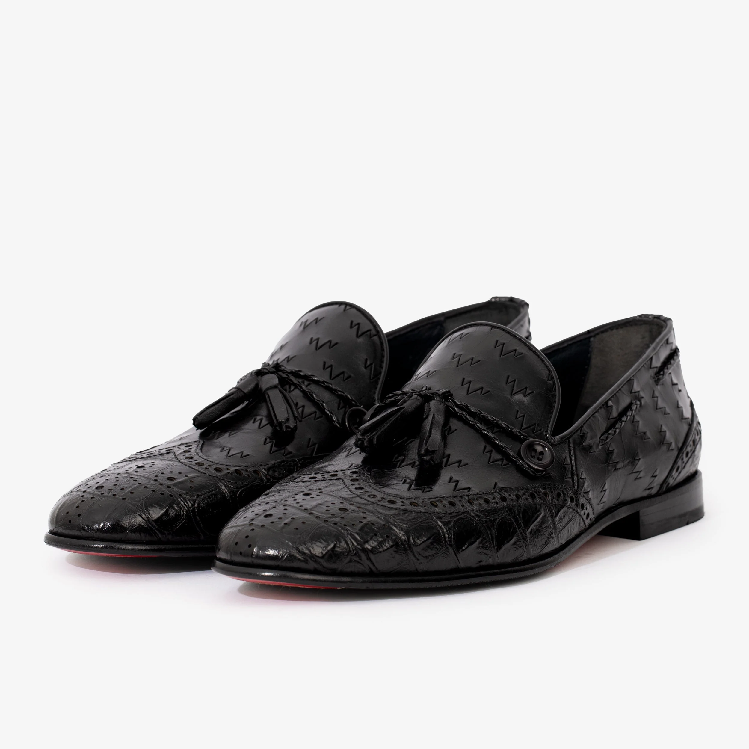 The Istanbul Black Leather Tassel Loafer Men Shoe - Image 2