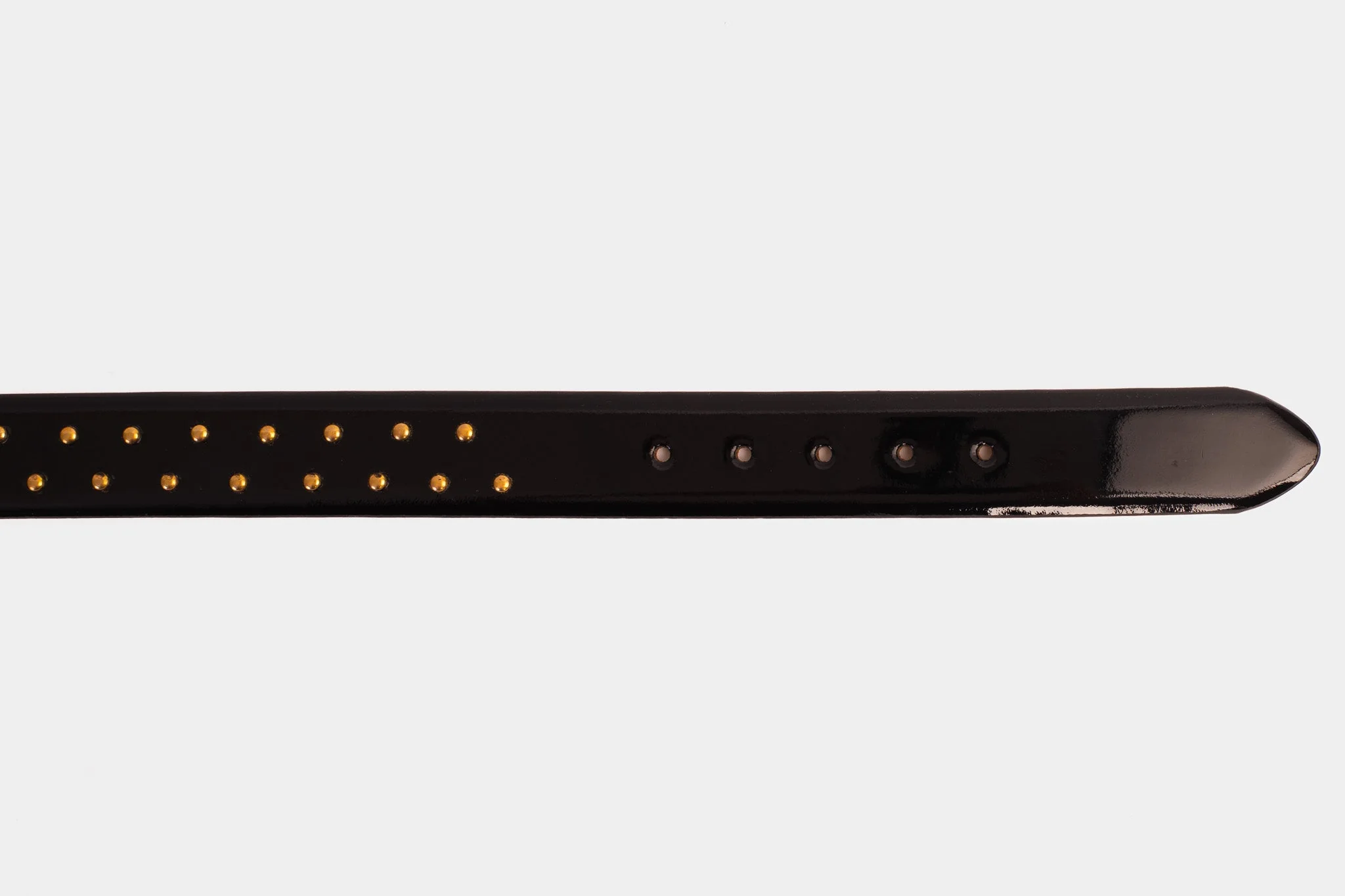 The Jupiter Black Patent Spike Leather Belt - Image 4