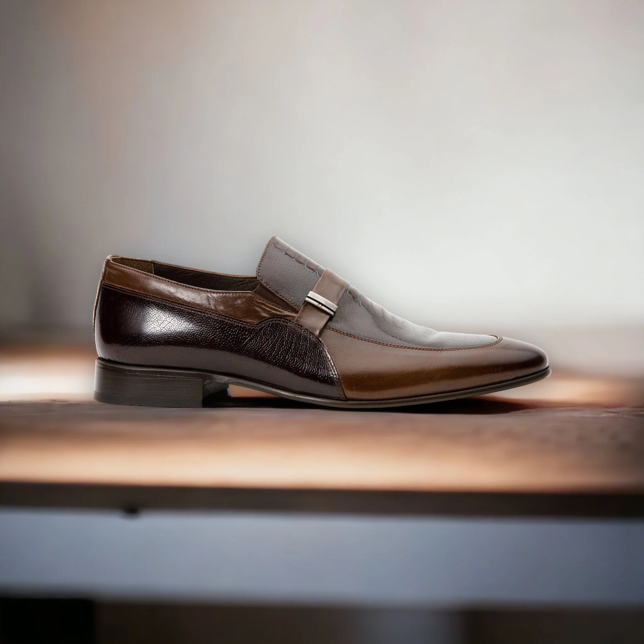 The Kazablanka Brown Leather Bit Loafer Men  Shoe - Image 9