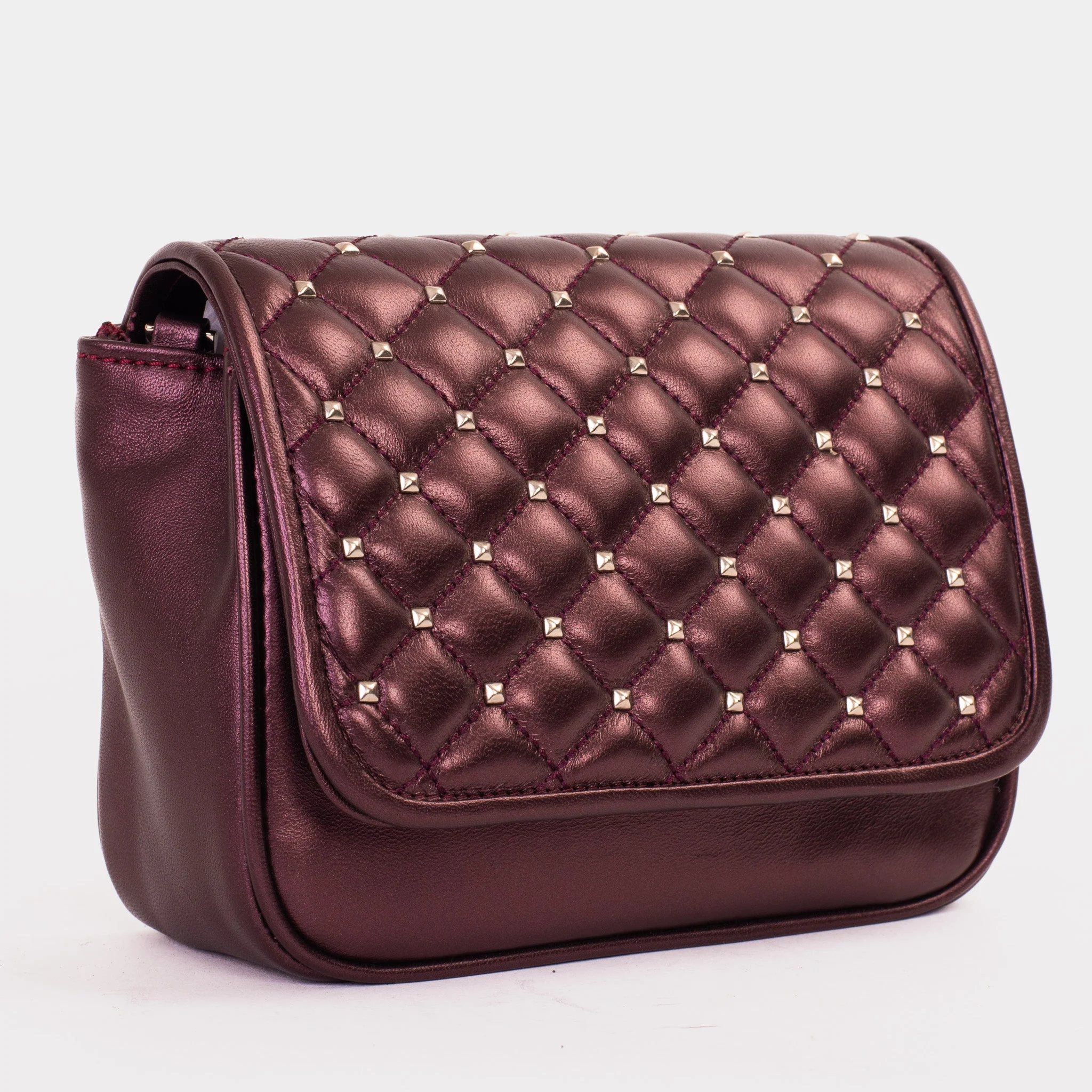 The Leno Burgundy Leather Handbag - Image 4