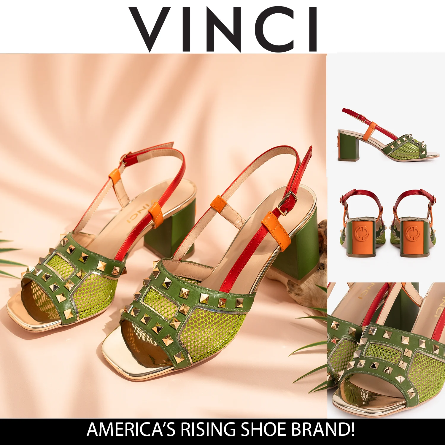 The Linea Green Leather Women Slingback Sandal - Image 6