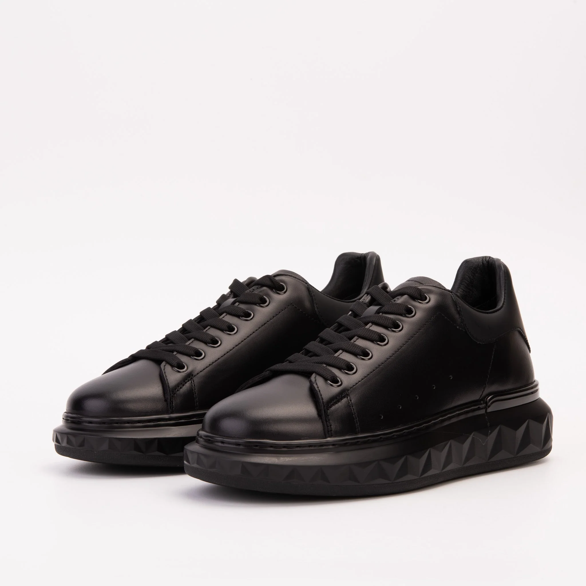 The Linq Black Leather Men Sneaker - Image 2