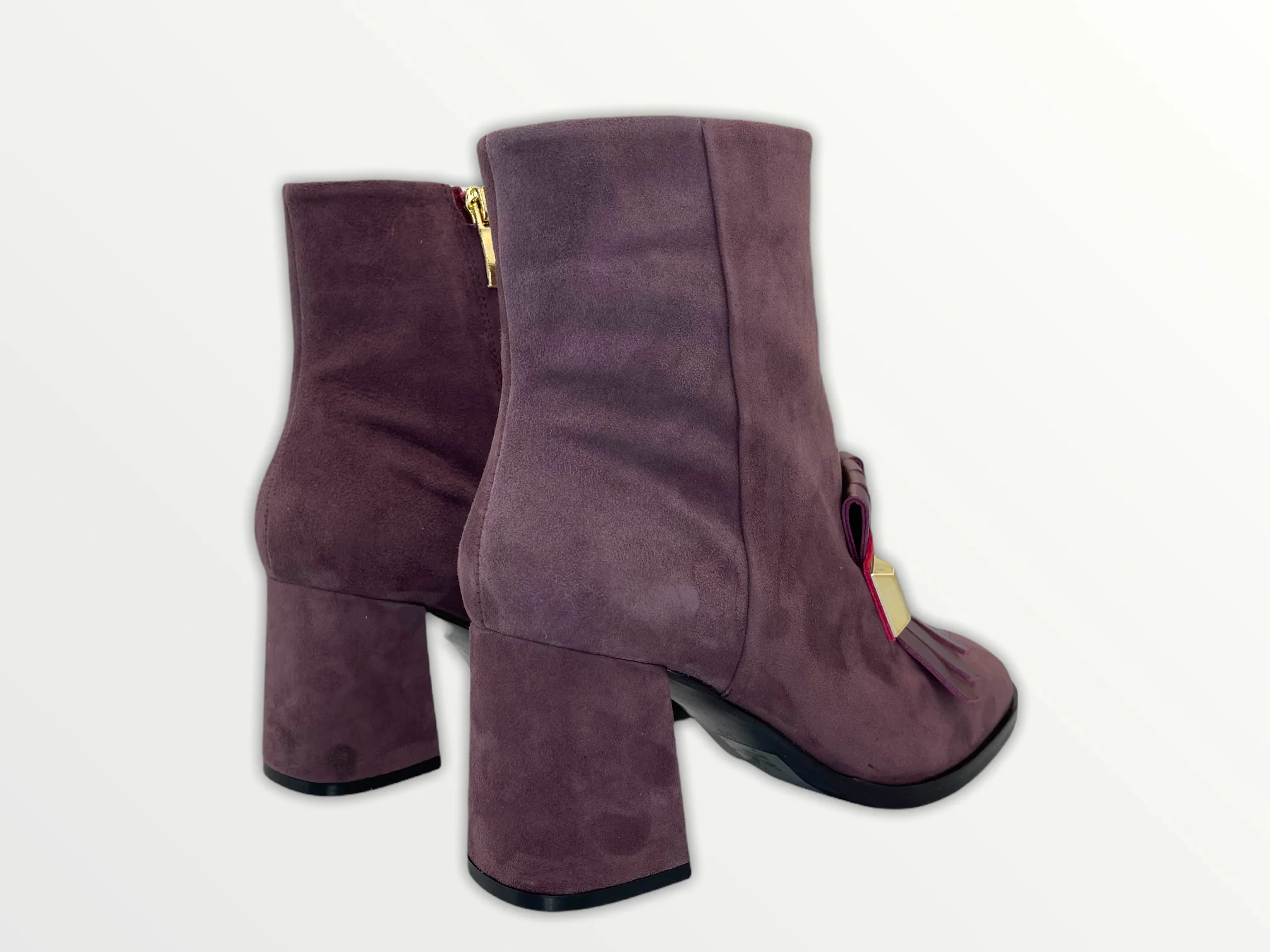 The Luksor Rose Suede Leather Block Heel Women Boot - Image 4