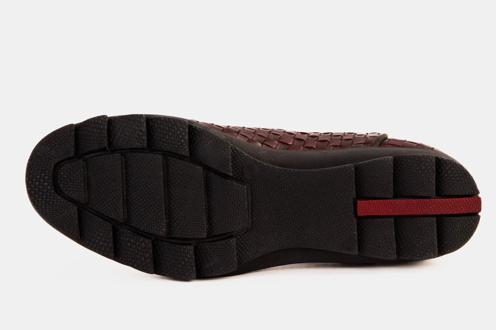 The Luxpre Burgundy Leather Handwoven Casual Chelsea Men Boot Final Sale! - Image 4
