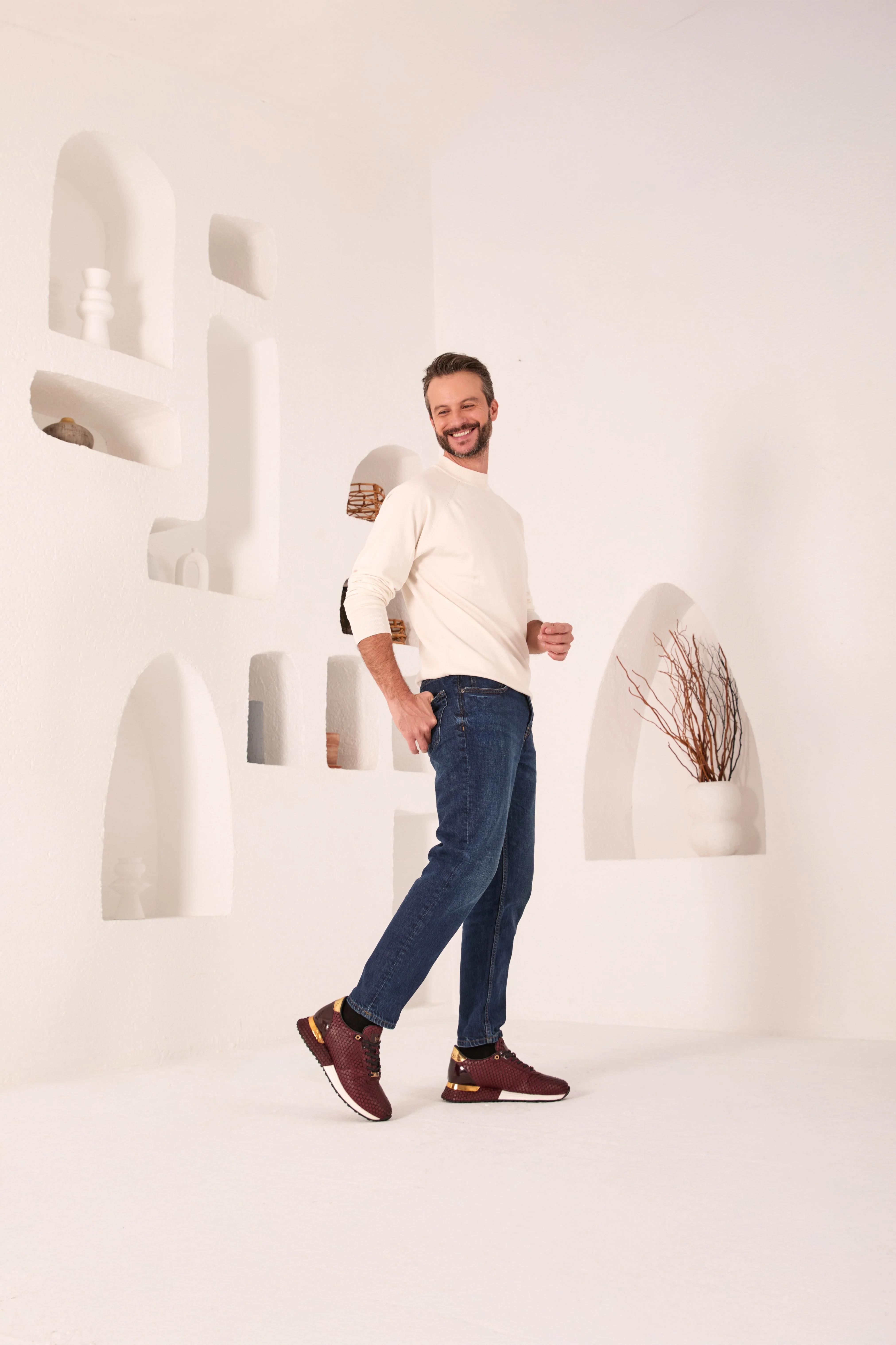 The Majesty Burgundy Leather Men Sneaker - Image 13