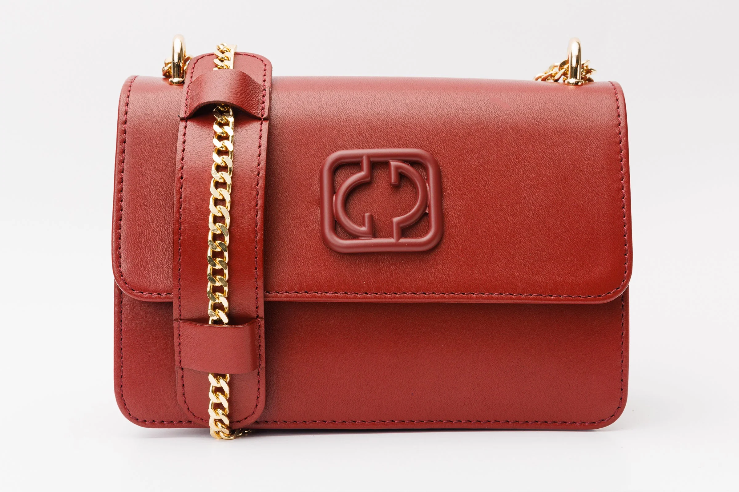 The Maneadero Dark Red Leather Handbag - Image 2