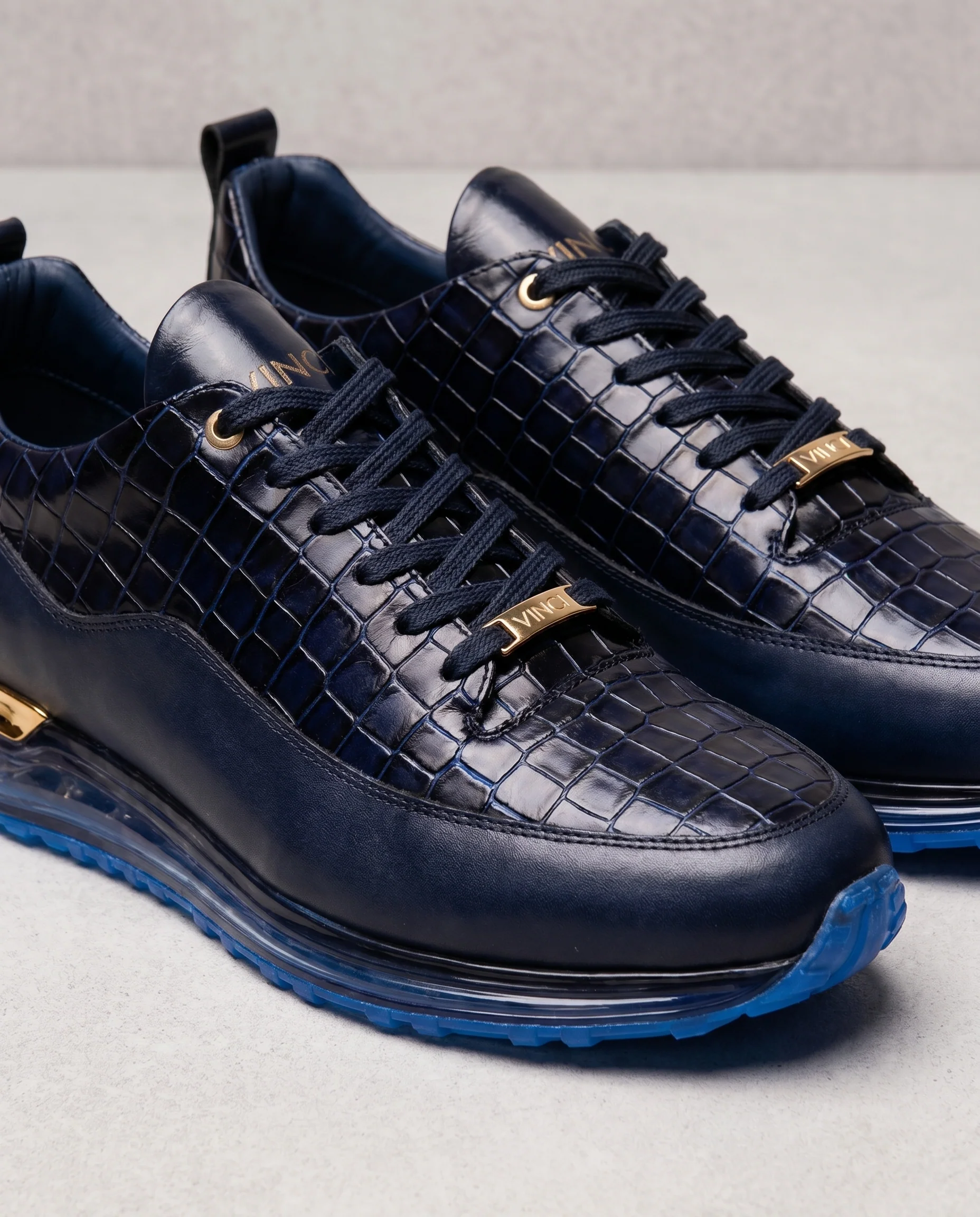 The Marseille Navy Blue Leather Men Sneaker - Image 17