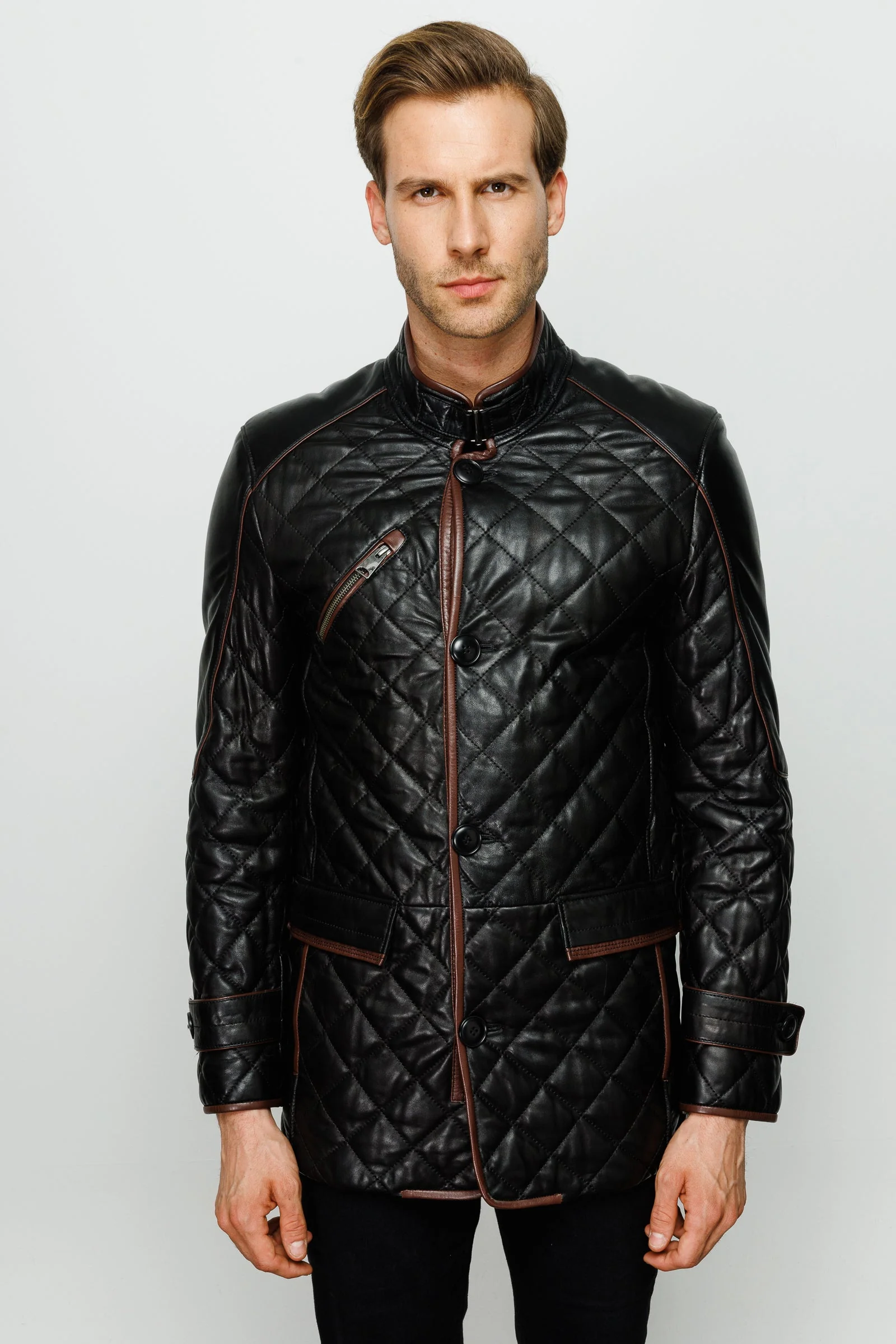 The Martinez Black Leather Men Jacket - Image 11