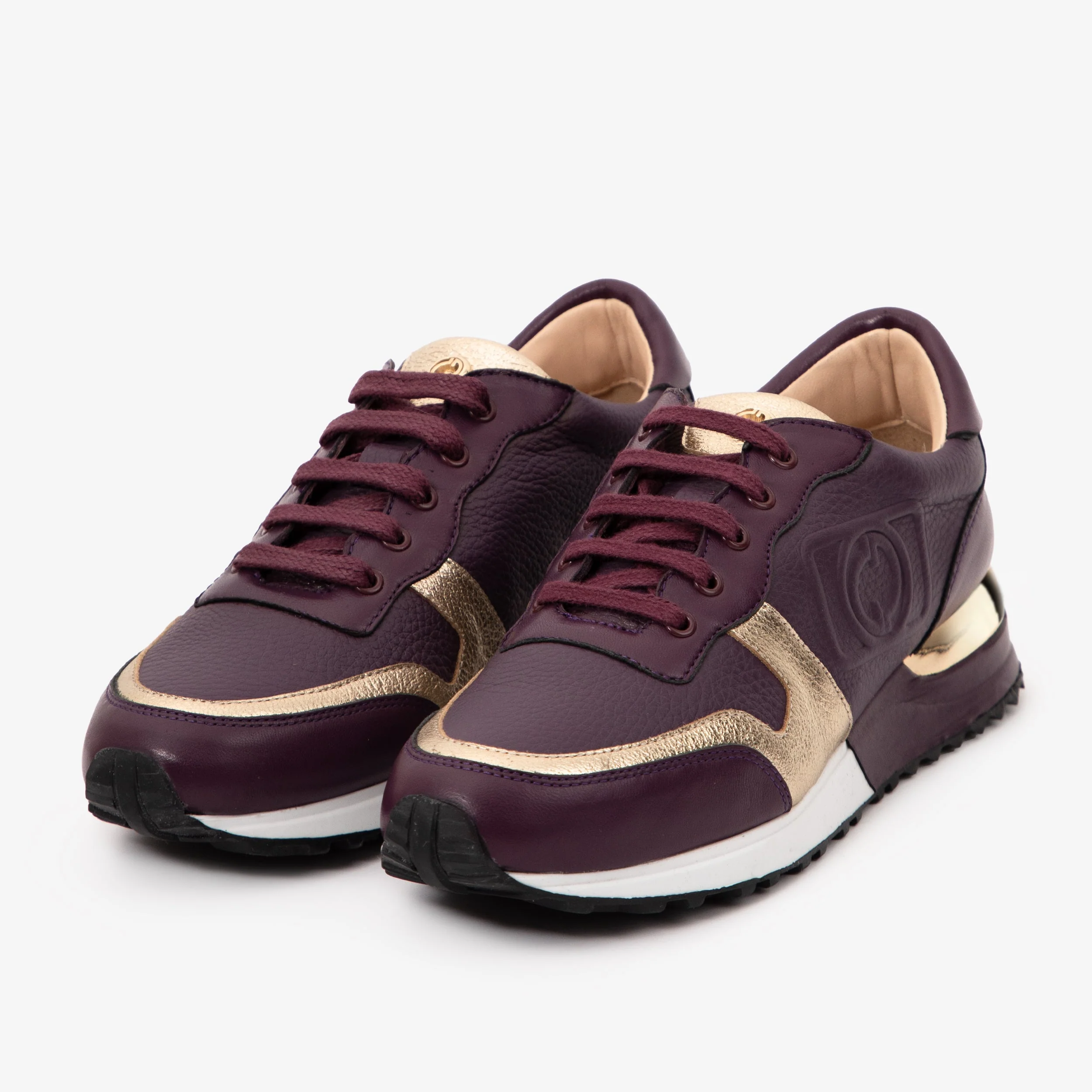 The Masal Purple Leather Women Sneaker - Image 2
