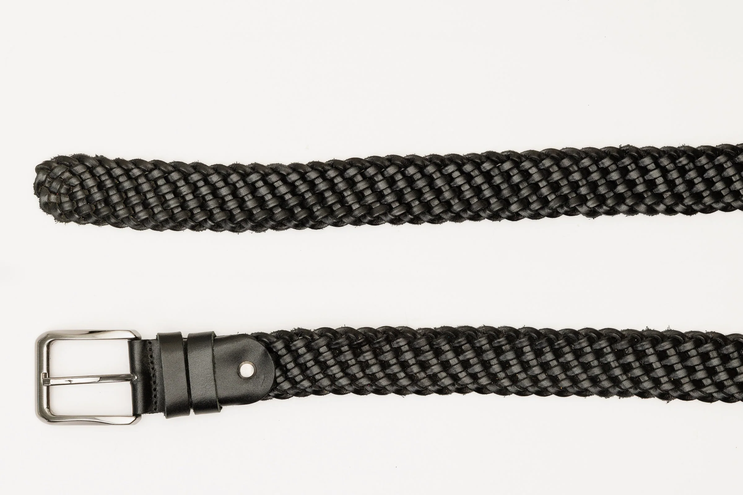 The Mclean Woven Black Leather Belt - Image 4