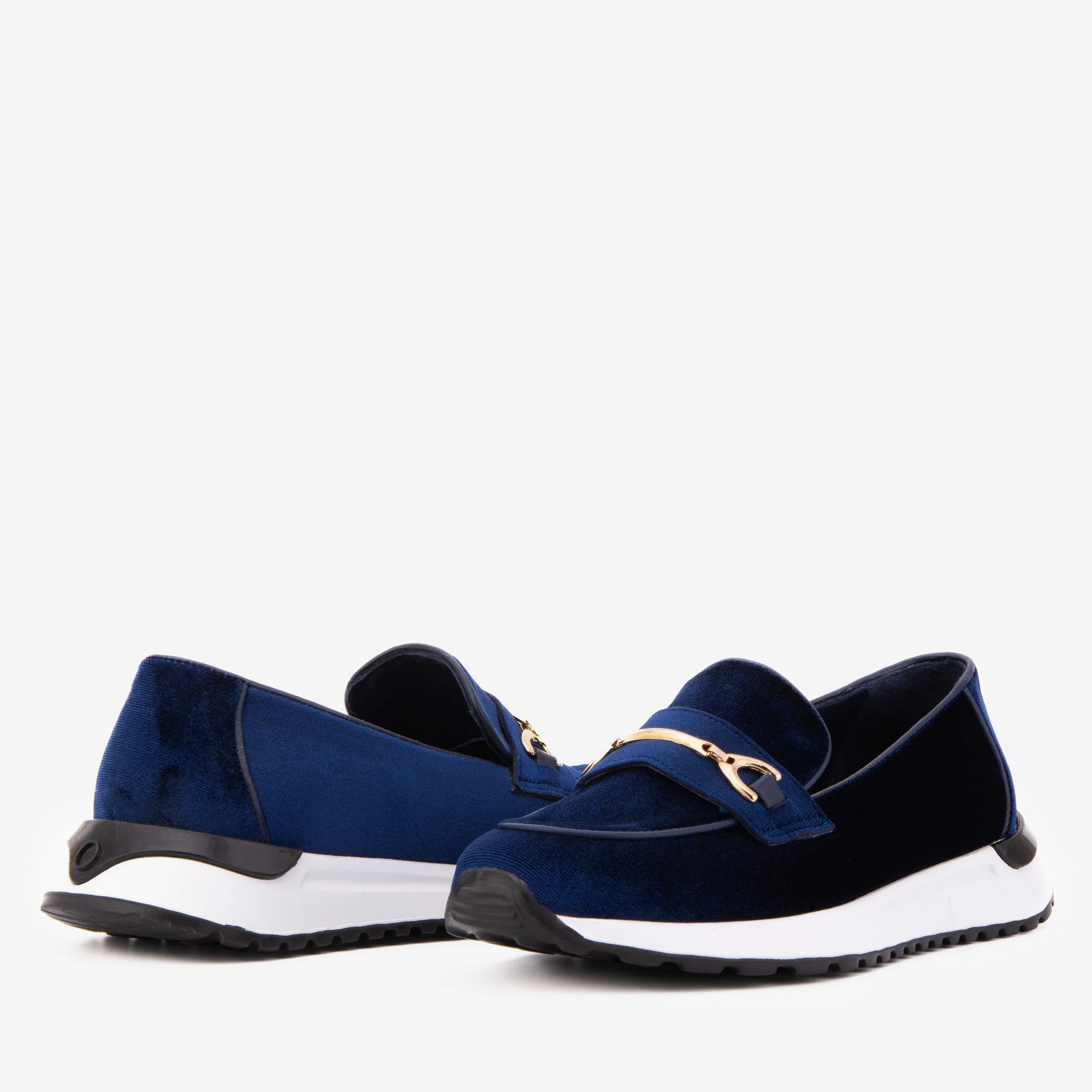 The Milan Navy Blue Leather Women Sneaker - Image 6