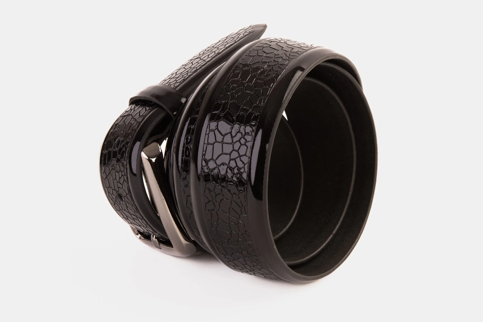 The Modica Black Patent Leather Belt - Image 2