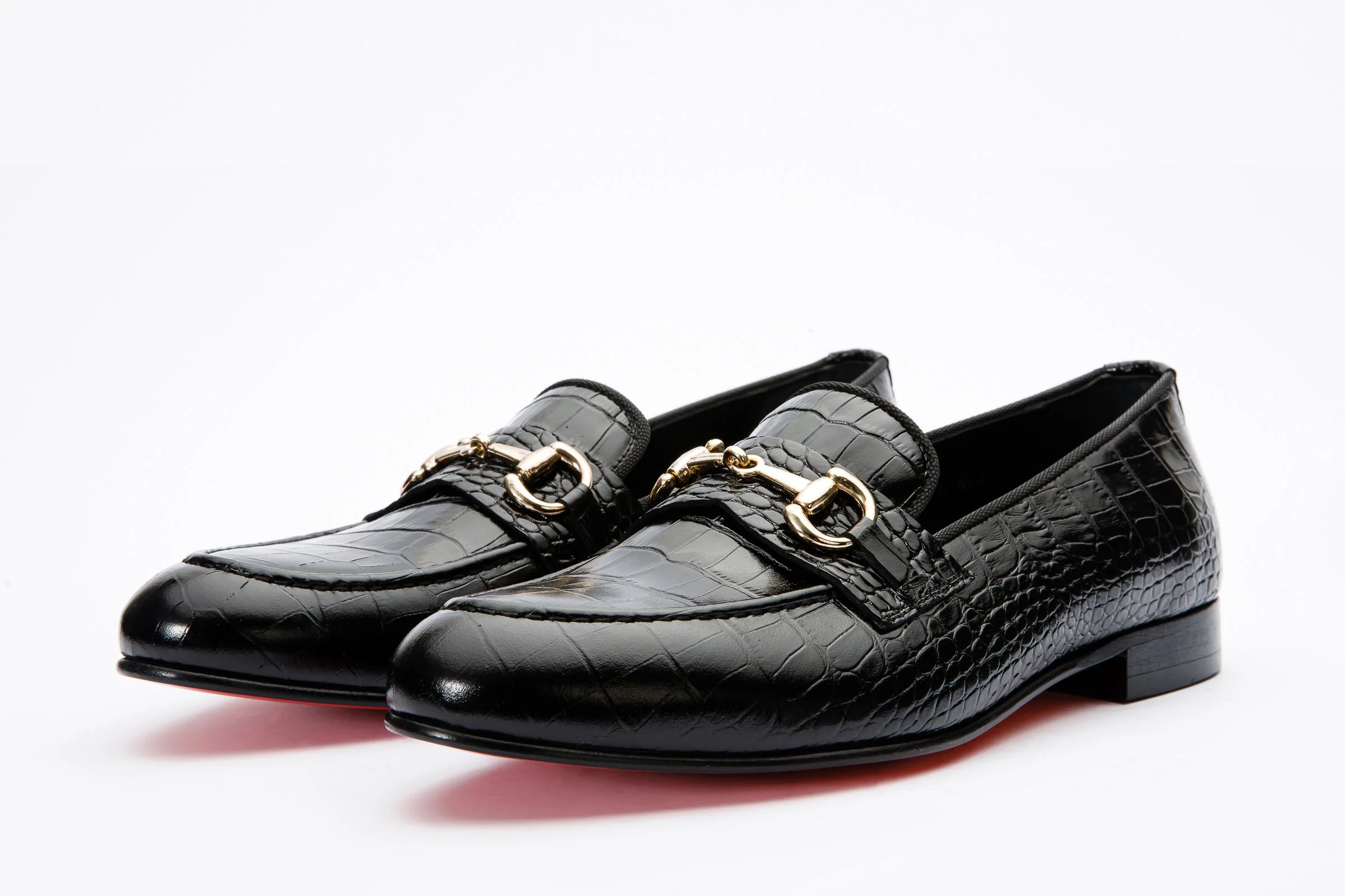 The Monaco Black Leather Men Shoe Bit Loafer - Image 4