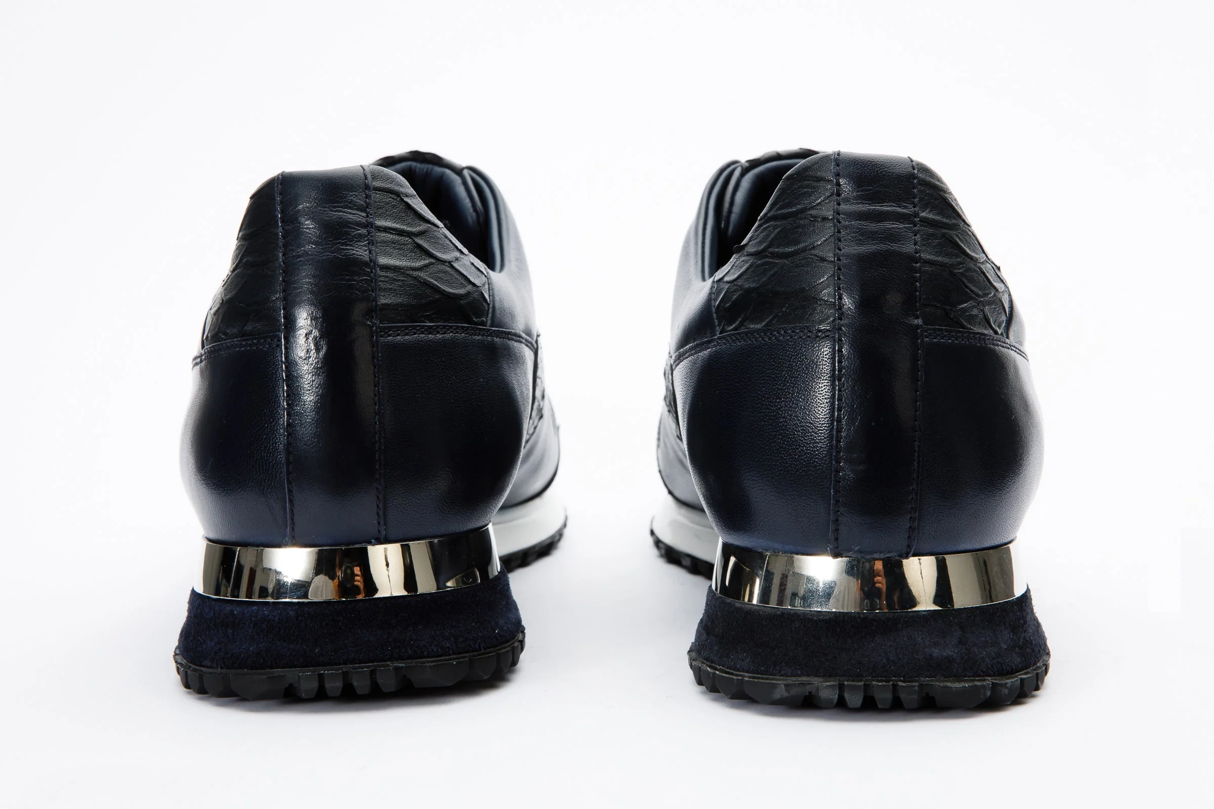 The Mugla Navy Snk Leather Men Sneaker Final Sale! - Image 3