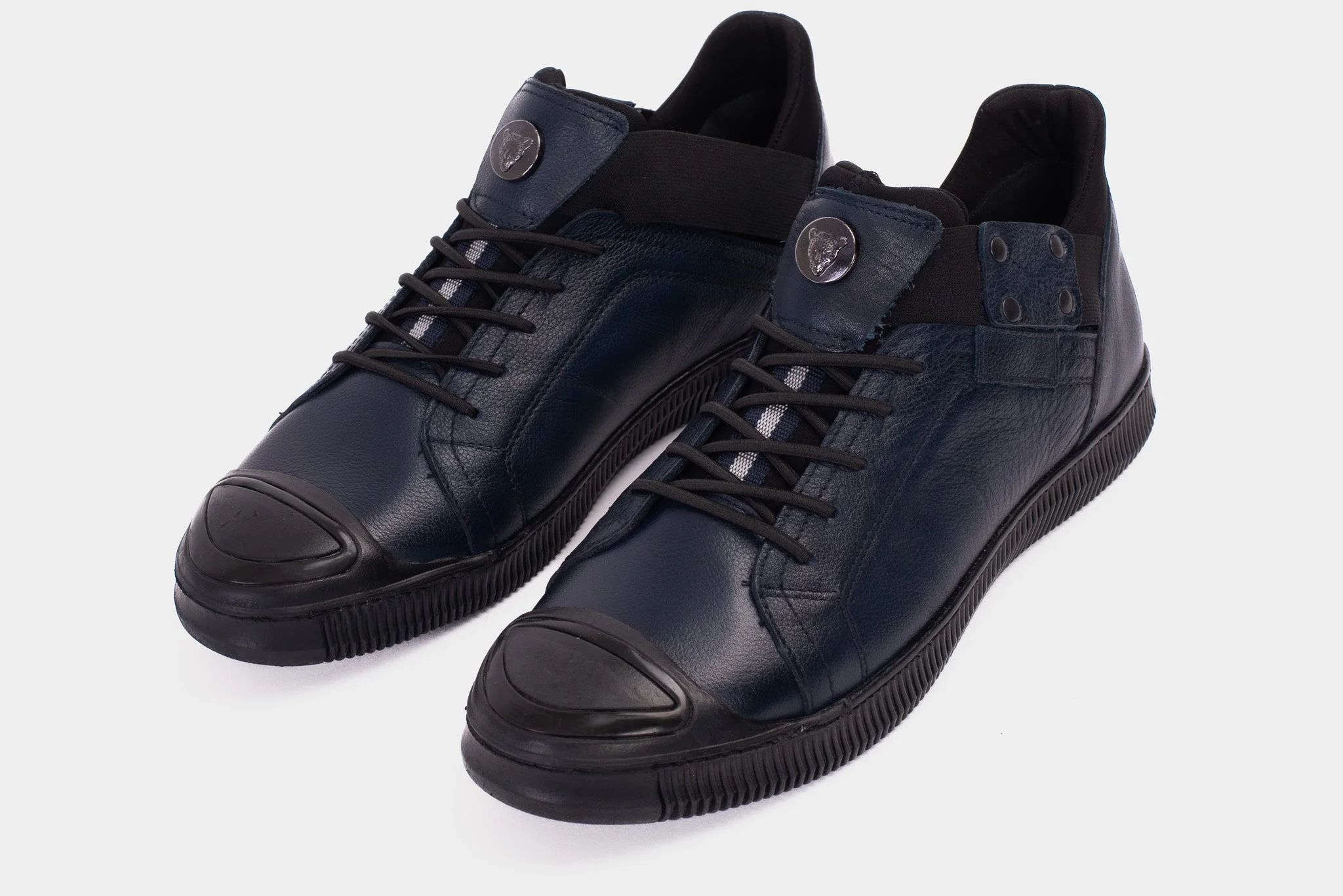 The Mumbai Navy Blue Leather Men Sneaker Final Sale! - Image 2