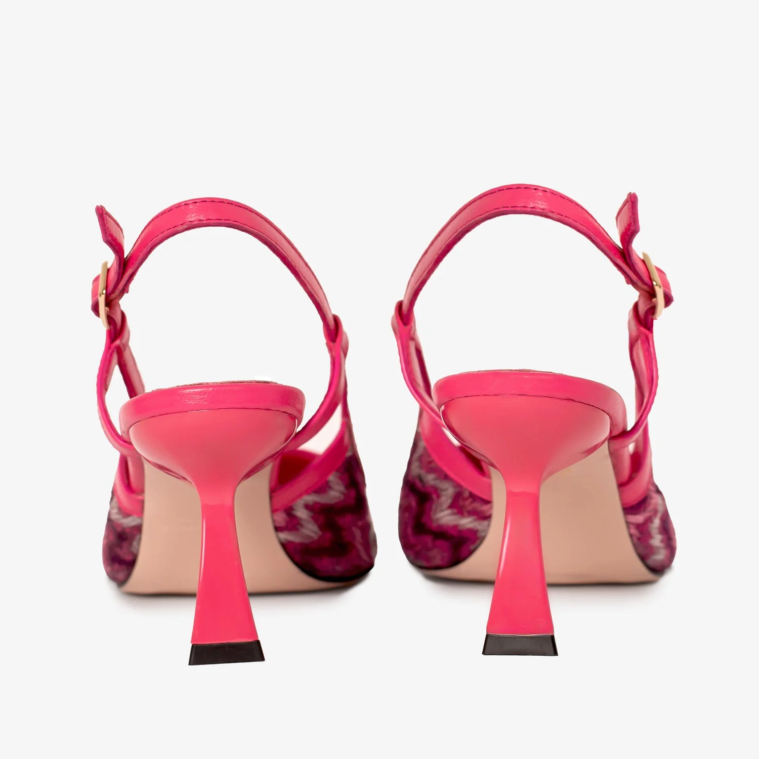 The Napoli Fuchsia Leather Slingback Women Sandal - Image 4