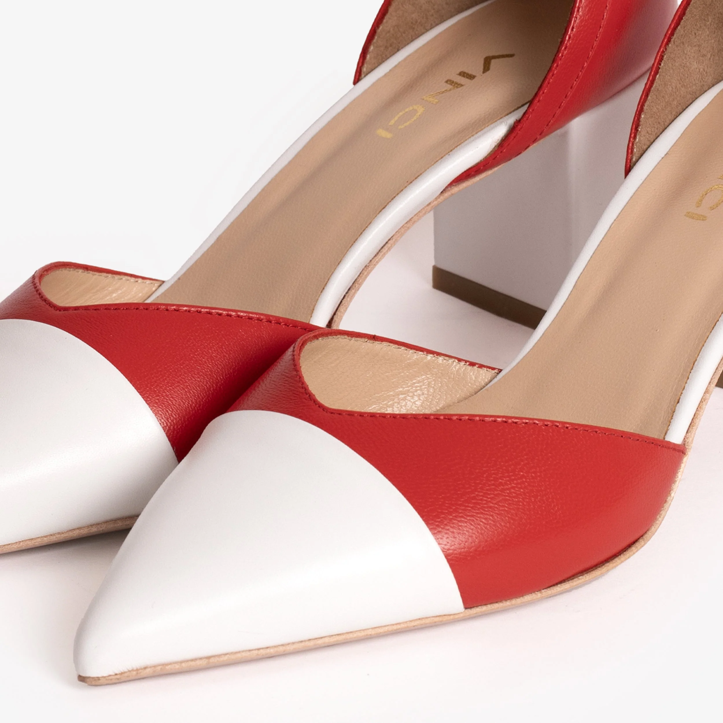 The Noella Red Leather Women Sandal - Image 3